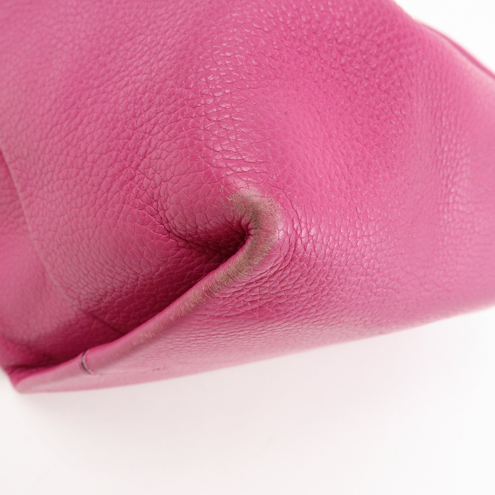 LOEWE Anagram Leather Shoulder Bag Hobo Bag Tote Bag Pink