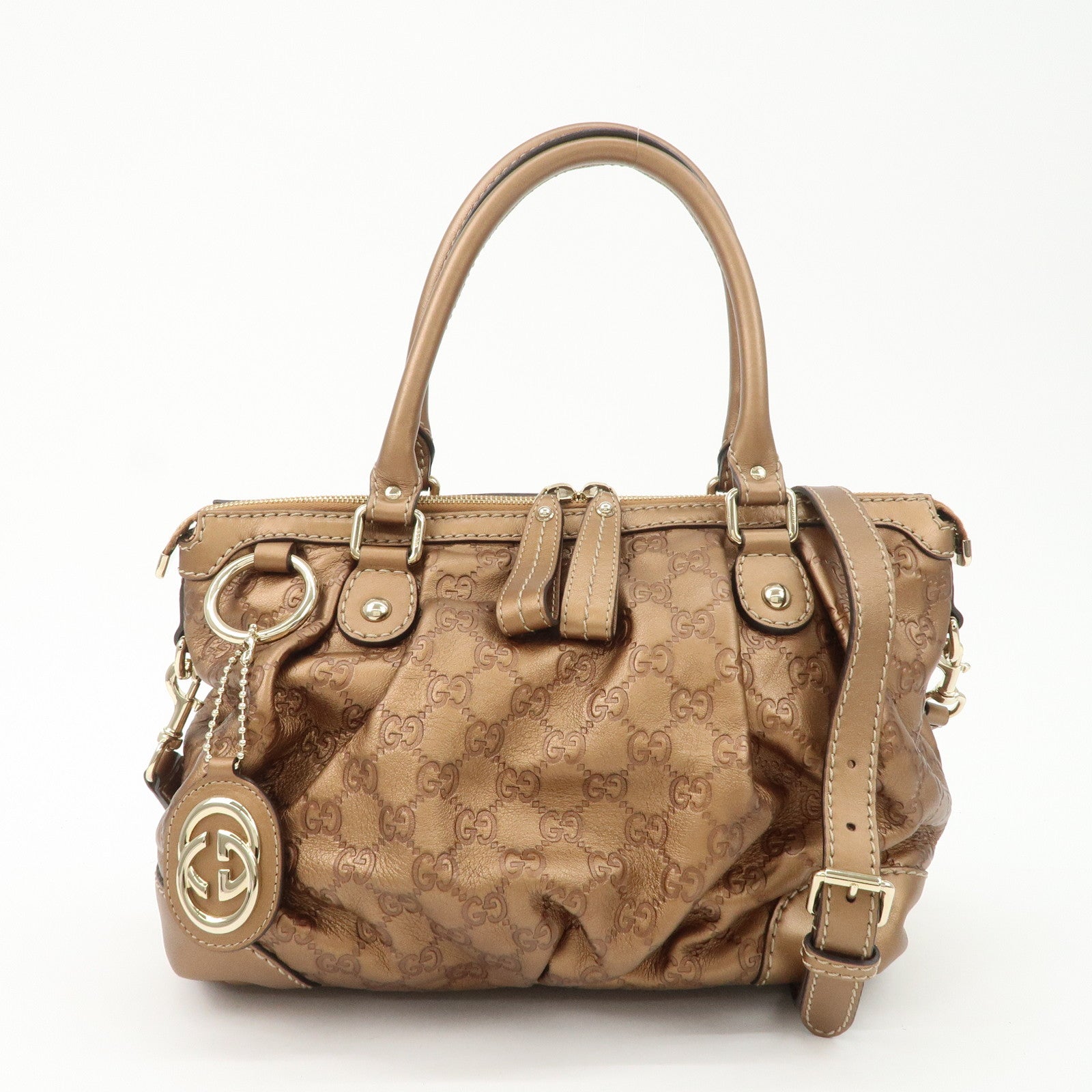 GUCCI Sukey Guccissima Leather 2Way Shoulder Bag Brown 247902