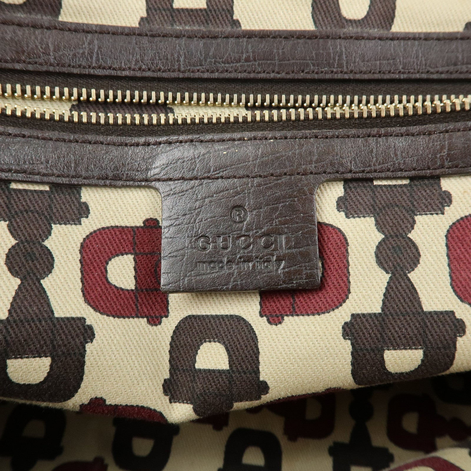 GUCCI Sherry GG Monogram Tote Bag Shoulder Bag Beige Brown 137396