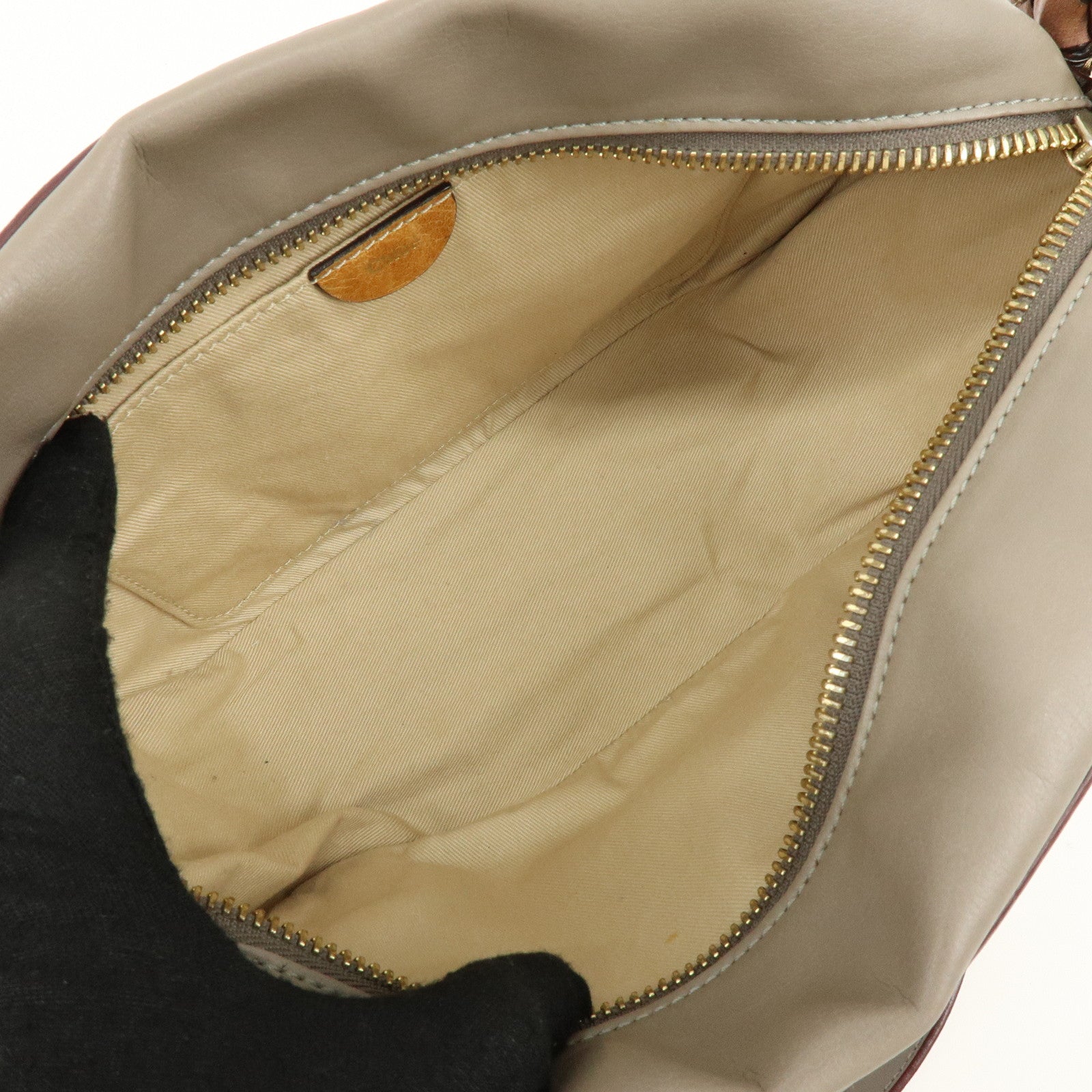 Chloe Sam Leather Shoulder Bag Crossbody Bag Brown Camel