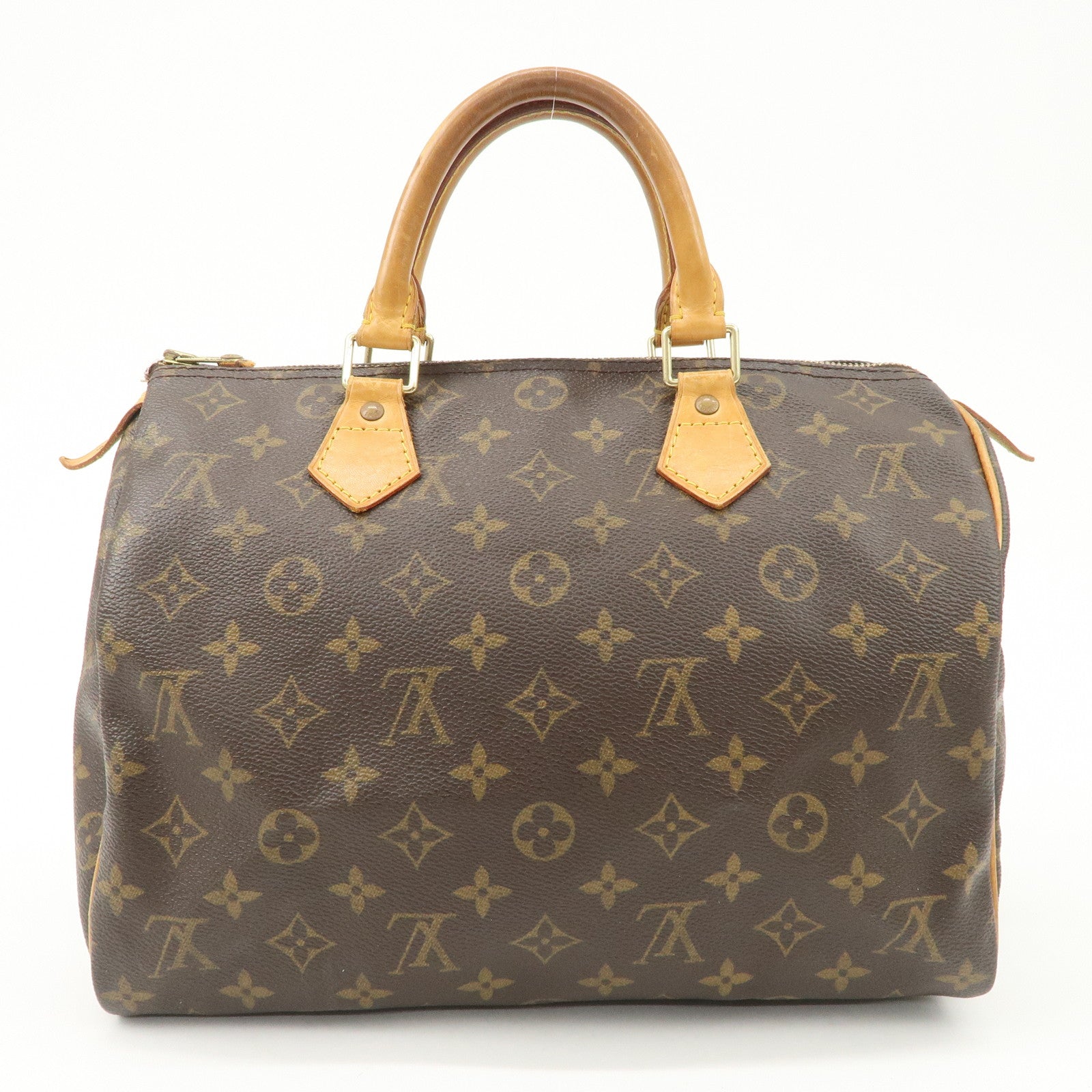 Louis Vuitton Monogram Speedy 30 Boston Bag Hand Bag Brown M41526 Used