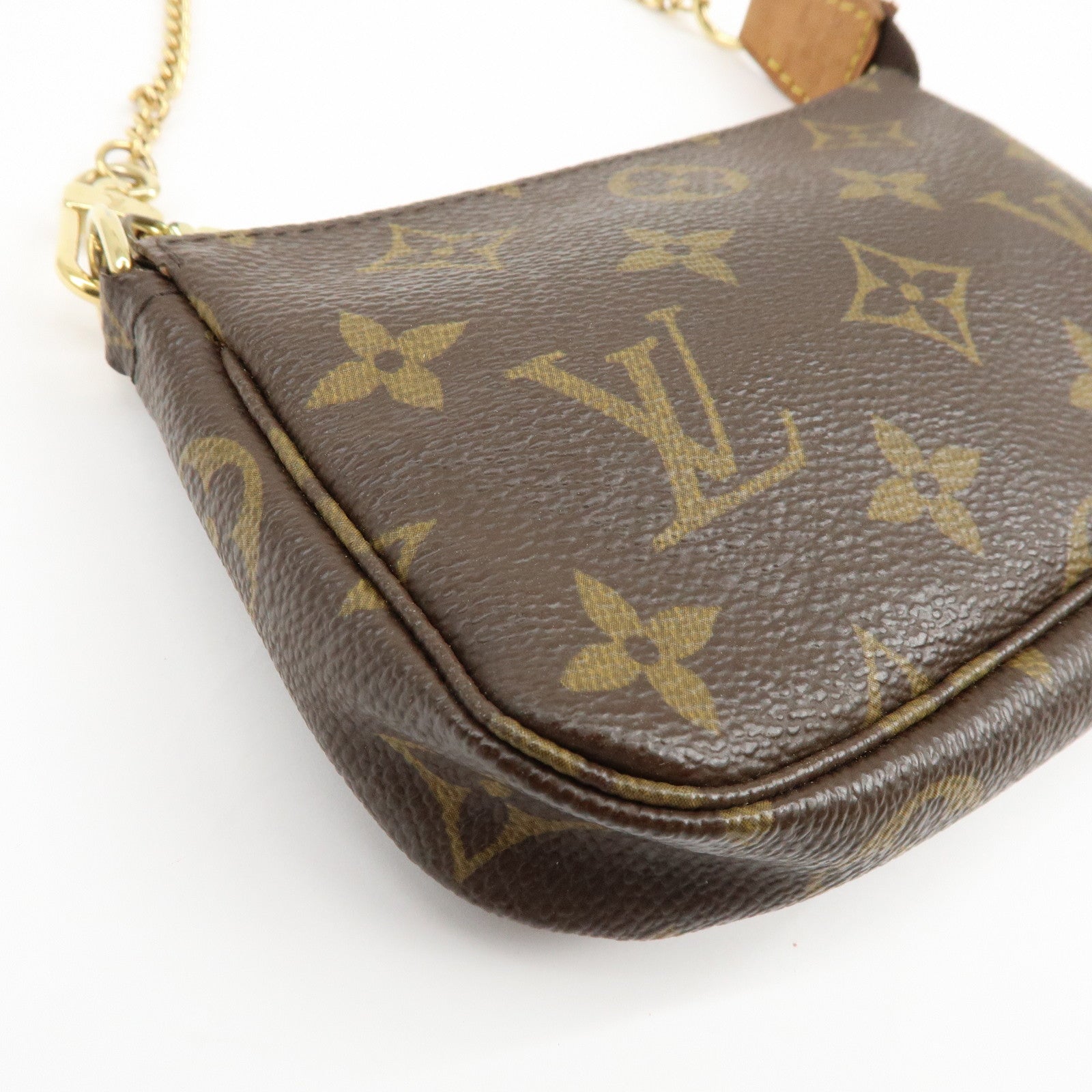 Louis Vuitton Monogram Mini Pochette Accessoires Hand Bag M58009