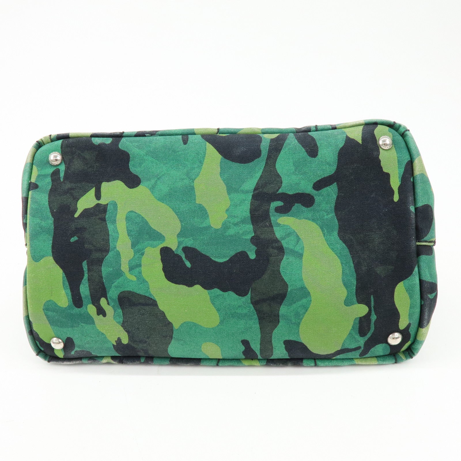 PRADA Canapa Triangle Logo Canvas 2Way Hand Bag Shoulder Bag B2642B