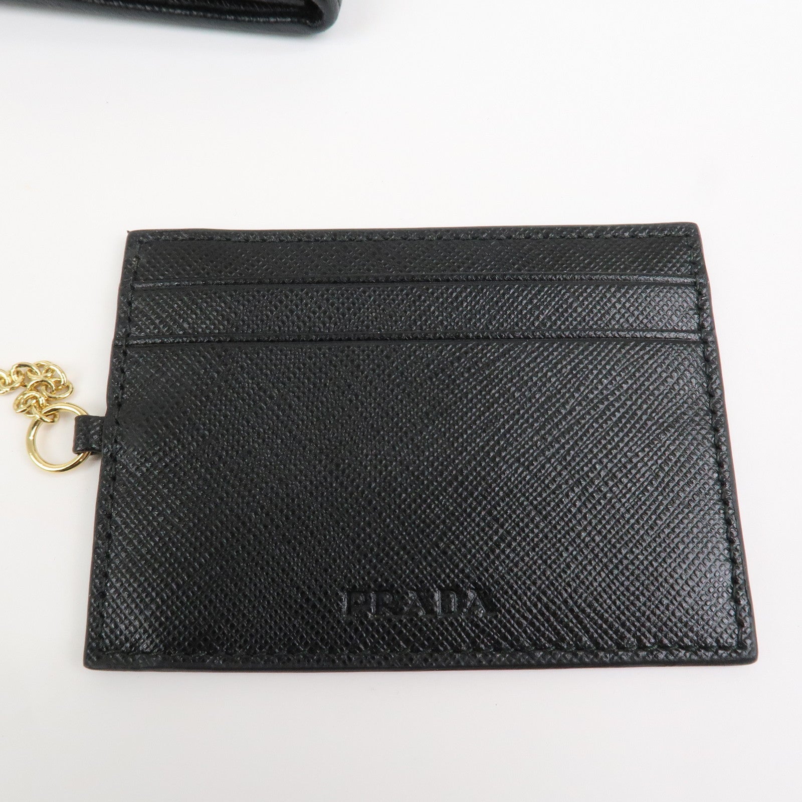 PRADA Saffiano Leather Flap Bi-Fold Long Wallet Black 1MH132