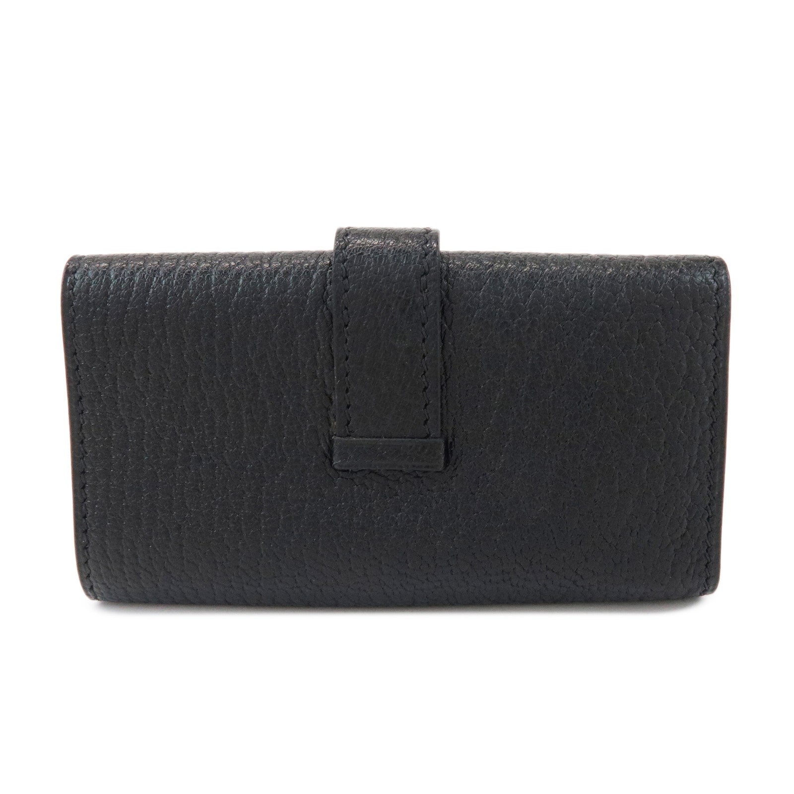 HERMES Bearn Chevre □I Stamped Key Case Key Holder Black