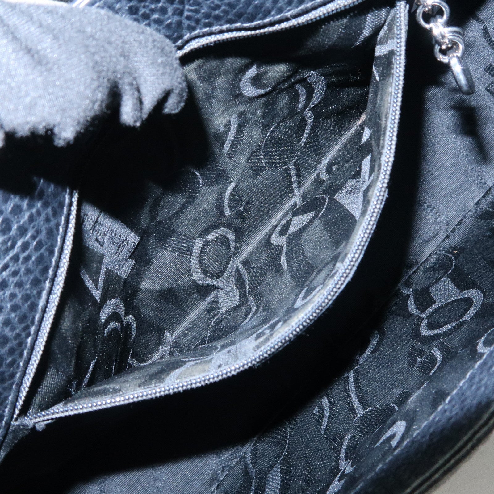 Ferragamo Gancini Shoulder Bag Hand Bag Black