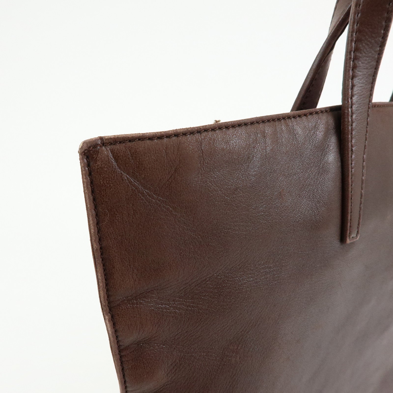 LOEWE Nappa Leather Tote Bag Hand Bag Brown