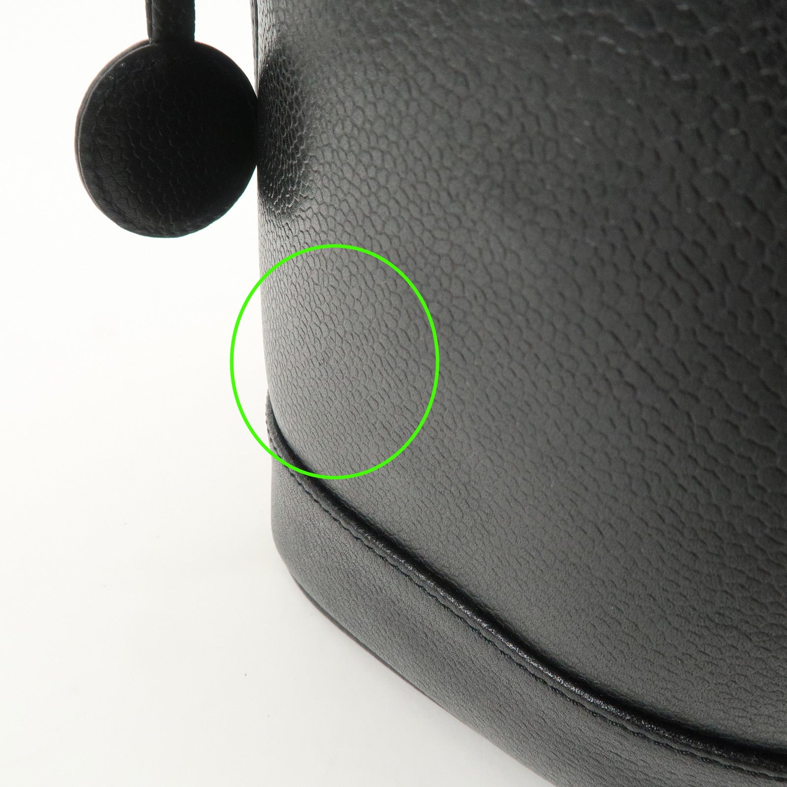 CHANEL COCO Mark Caviarskin Vanity Bag Hand Bag Cosmetic Bag Black A01998