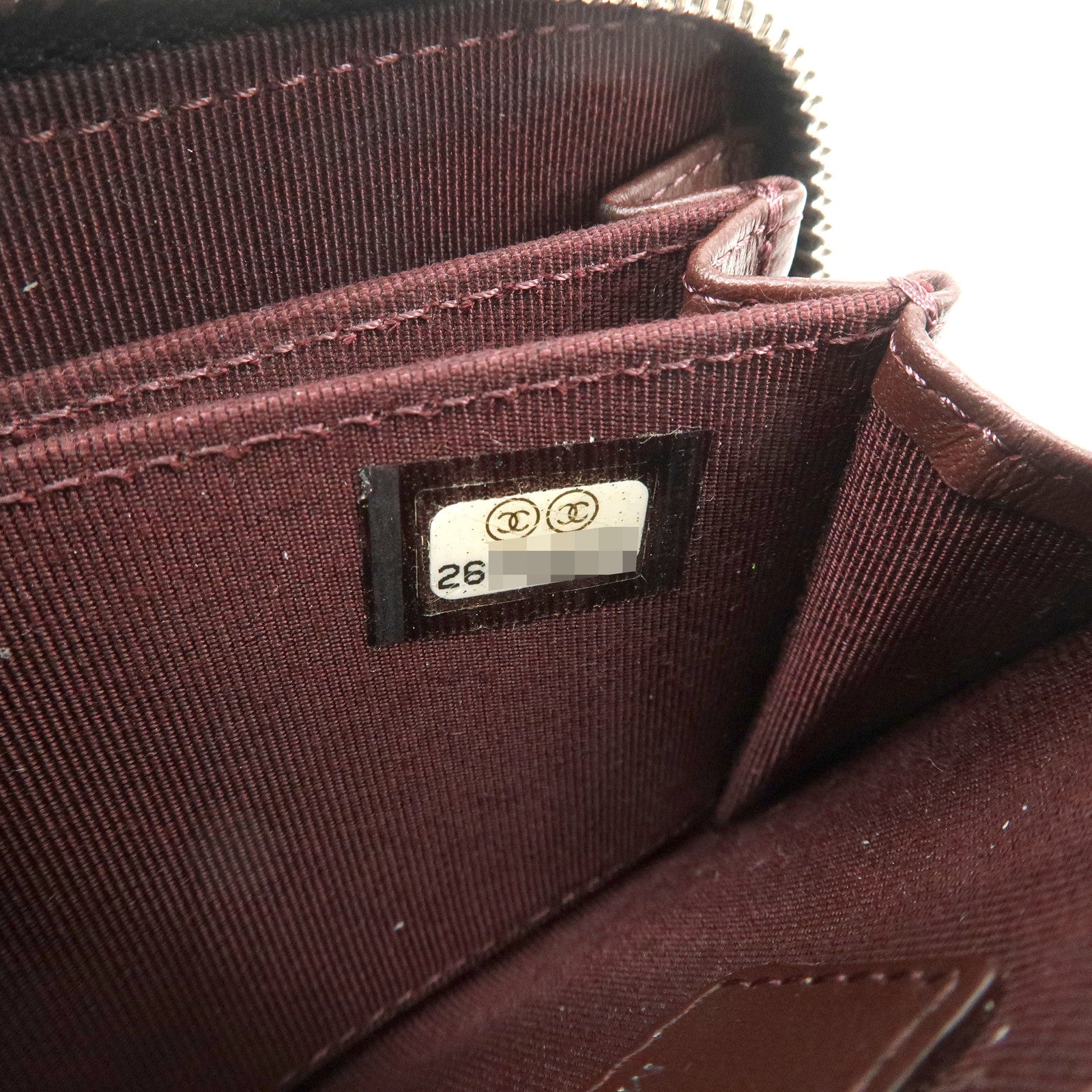 CHANEL Matelasse Caviarskin Coin Case Black Silver Hardware