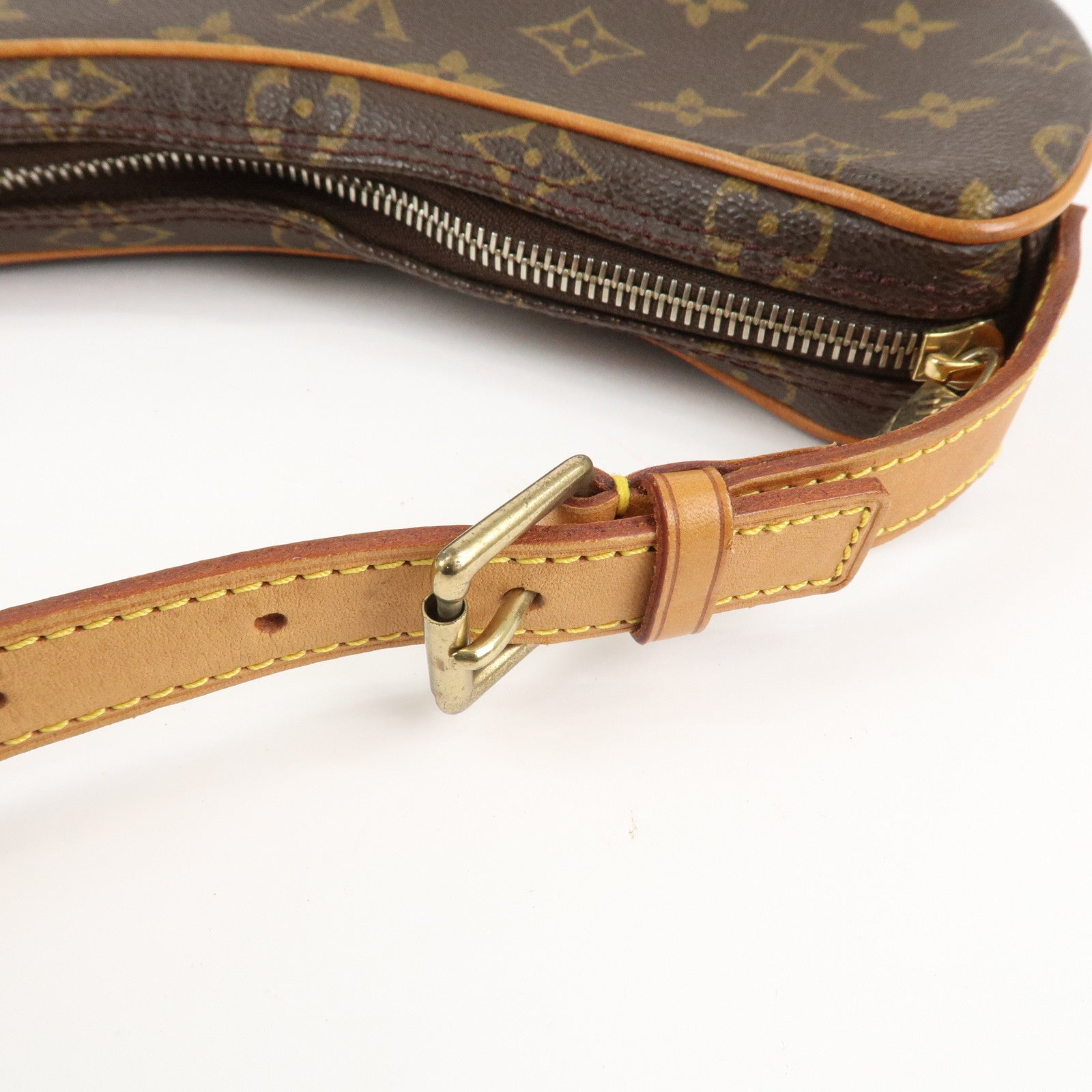 Louis Vuitton Monogram Pochette Croissant Shoulder Bag Brown M51510 Used