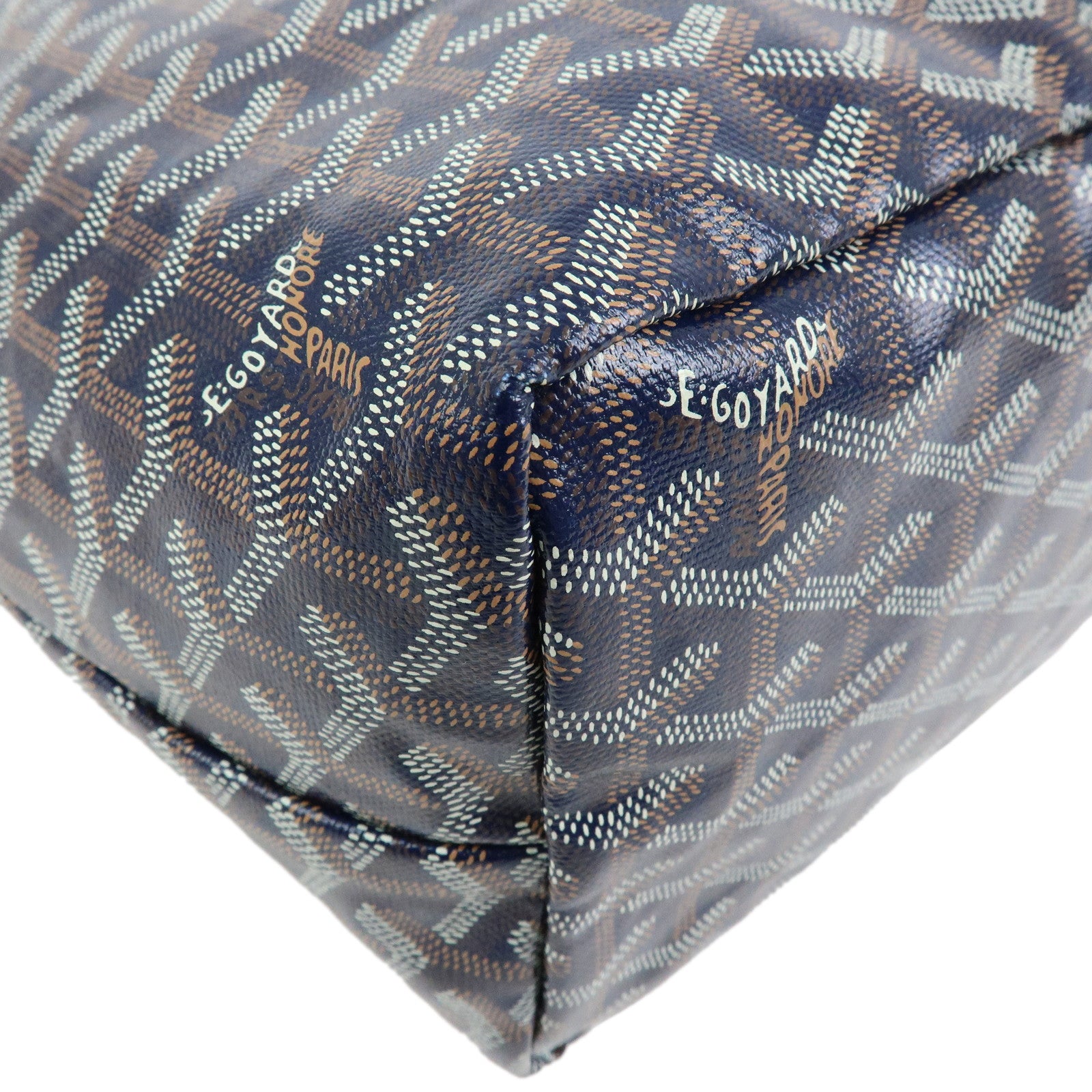 GOYARD Saint Louis PM PVC Canvas Leather Tote Bag Shoulder Bag