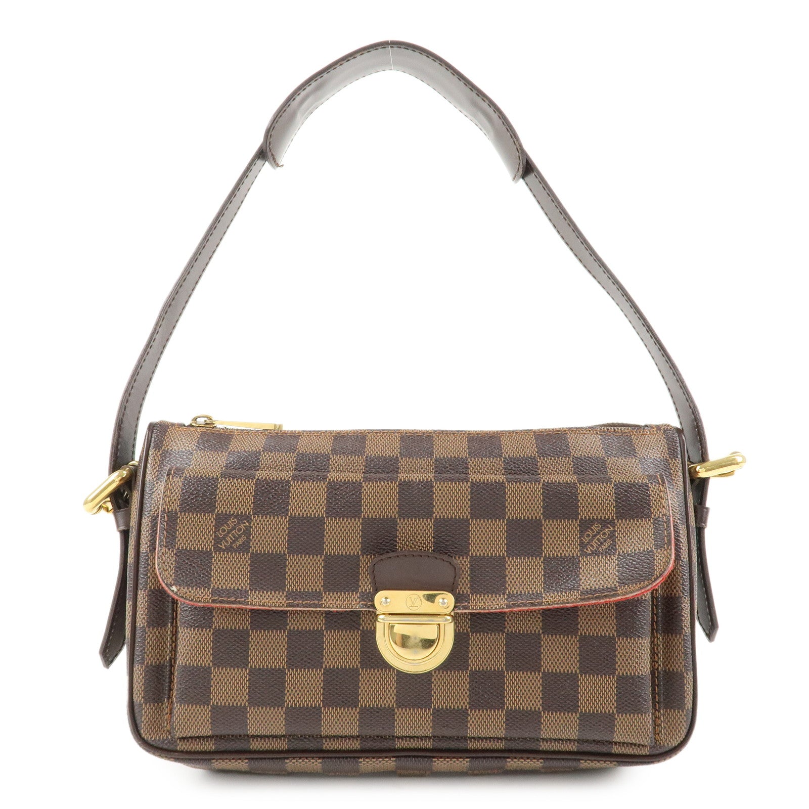 Louis Vuitton Damier Leather Canvas Ravello GM Shoulder Bag N60006 Used