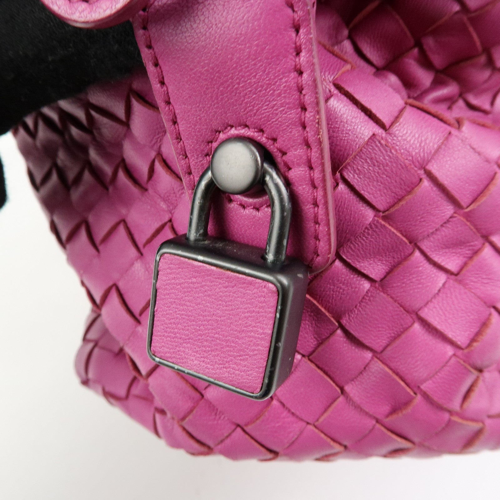 BOTTEGA VENETA Intrecciato Nappa Leather Boston Bag Pink 272801