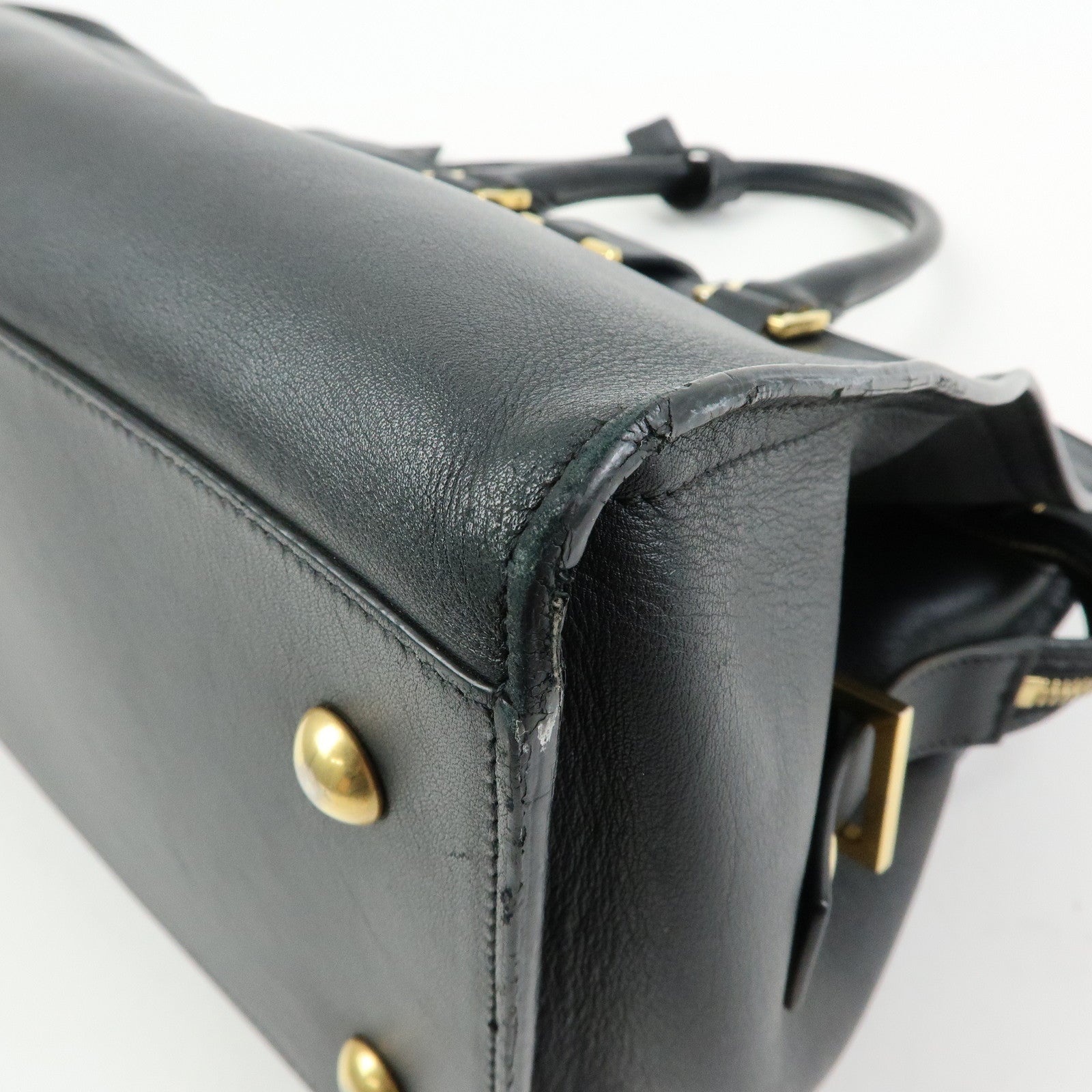 SAINT LAURENT PARIS Petit Cabas Y Line Leather 2WayBag Black 311210