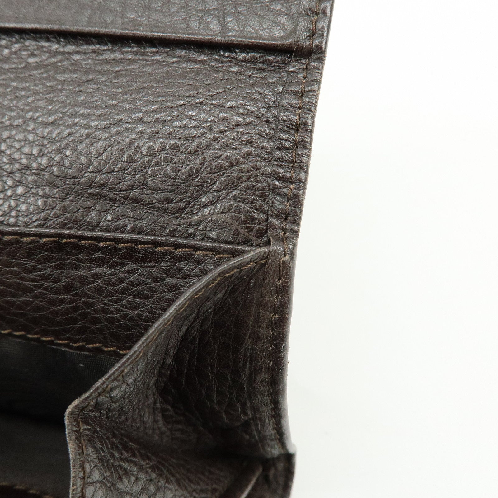 Chloe Paddington Leather Long Flap Wallet Dark Brown