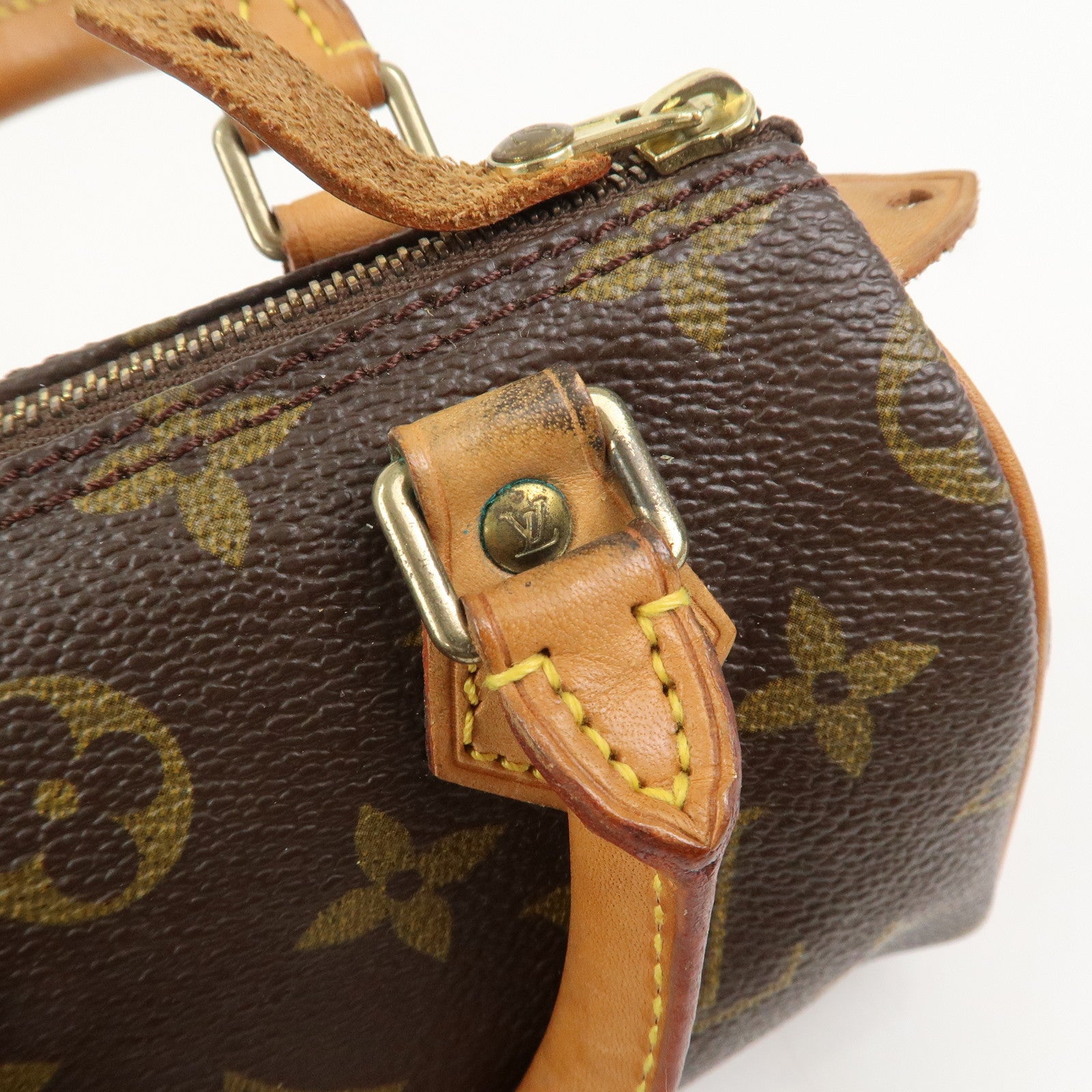 Louis Vuitton Monogram Mini Speedy Hand Bag Brown M41534