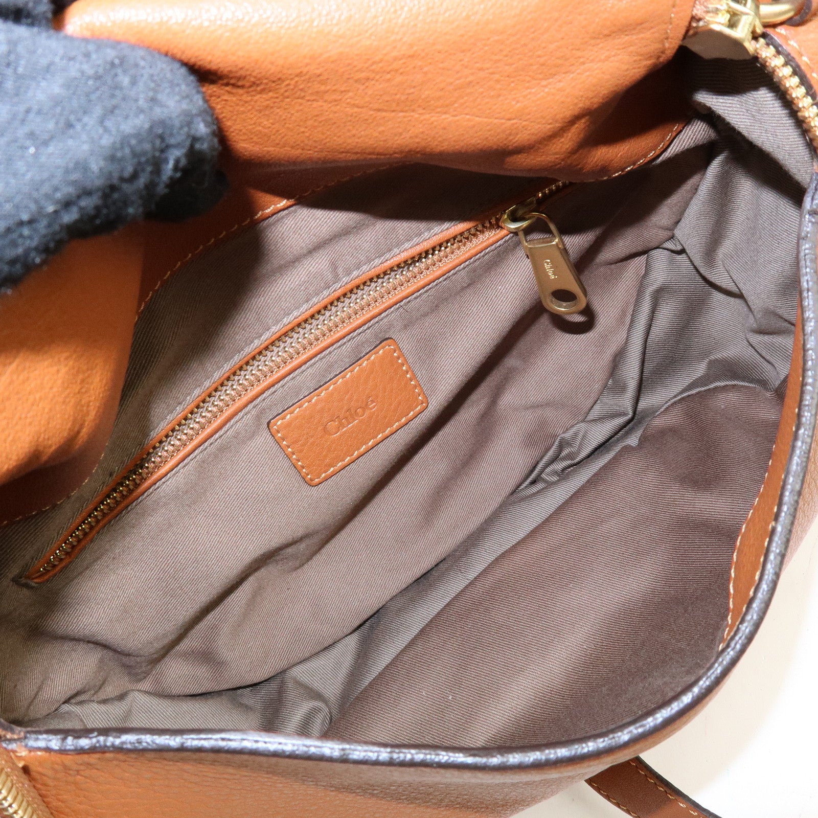 Chloe Marcie Leather Shoulder Bag Crossbody Bag Brown Camel