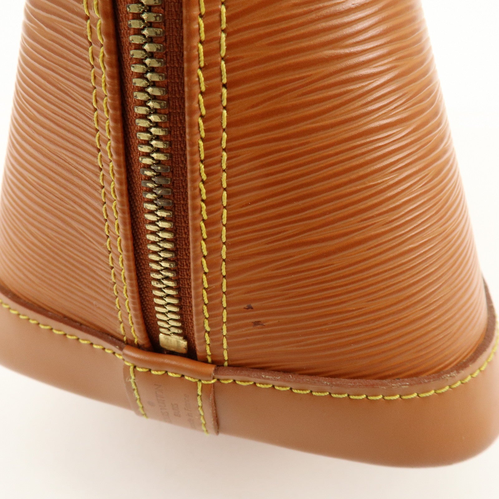 Louis Vuitton Epi Leather Alma PM Hand Bag Zipang Gold M52148