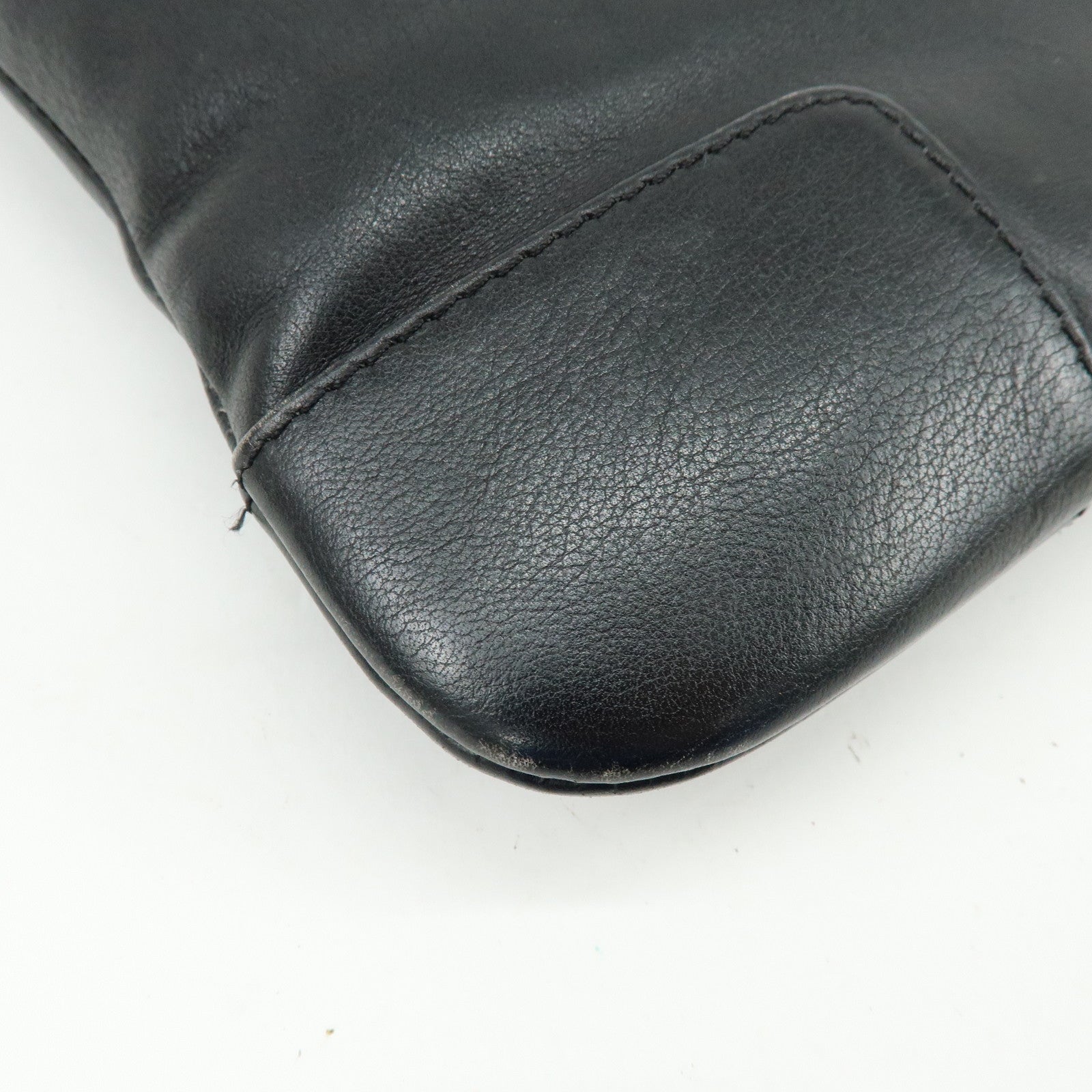 LOEWE Anagram Calf Leather Shoulder Bag Crossbody Bag Black