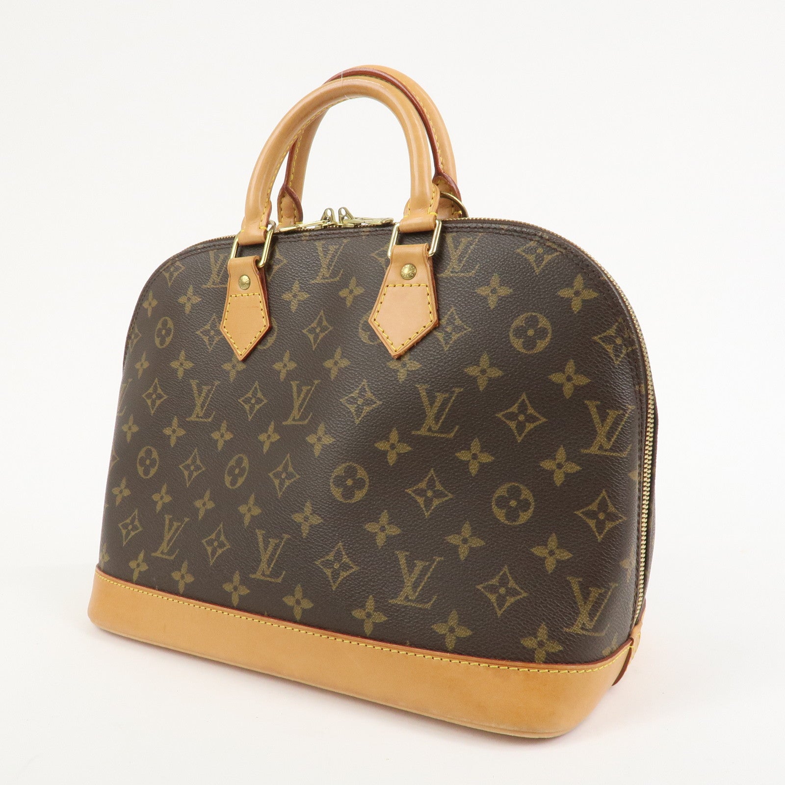 Louis Vuitton Monogram Alma Hand Bag Brown M51130
