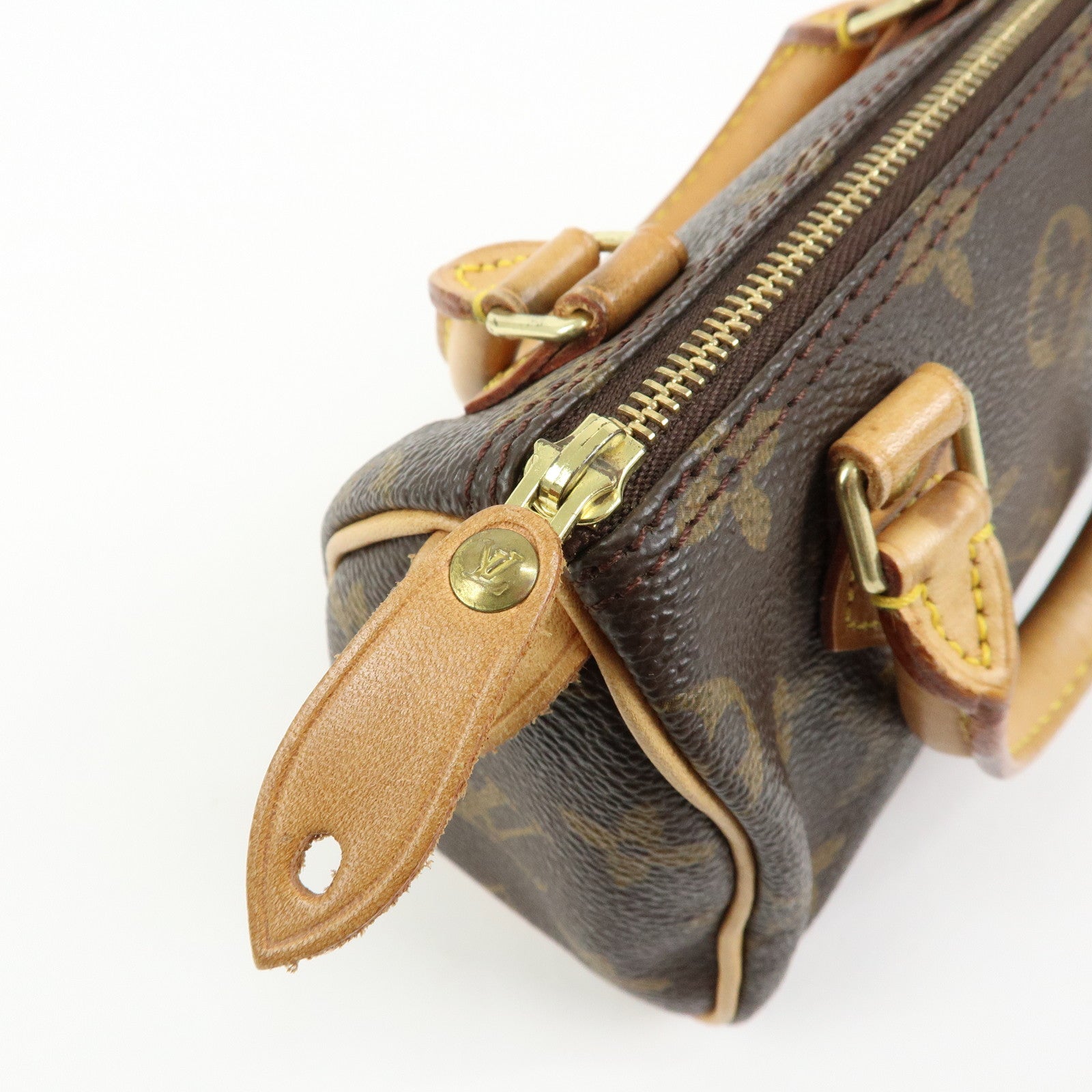 Louis Vuitton Monogram Mini Speedy Hand Shoulder Bag Brown M41534