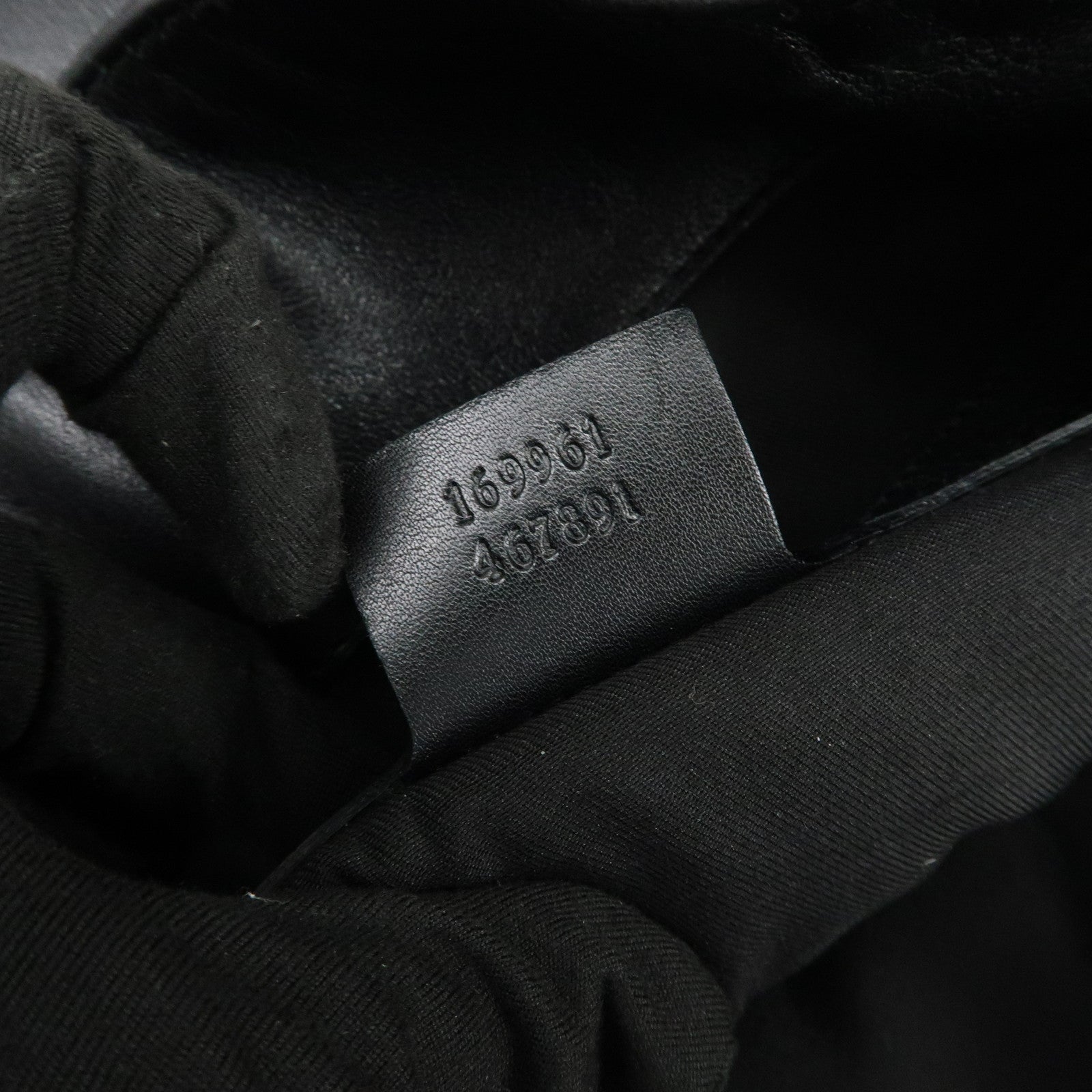 GUCCI Bamboo Leather 2Way Bag Hand Bag Shoulder Bag Black 169961