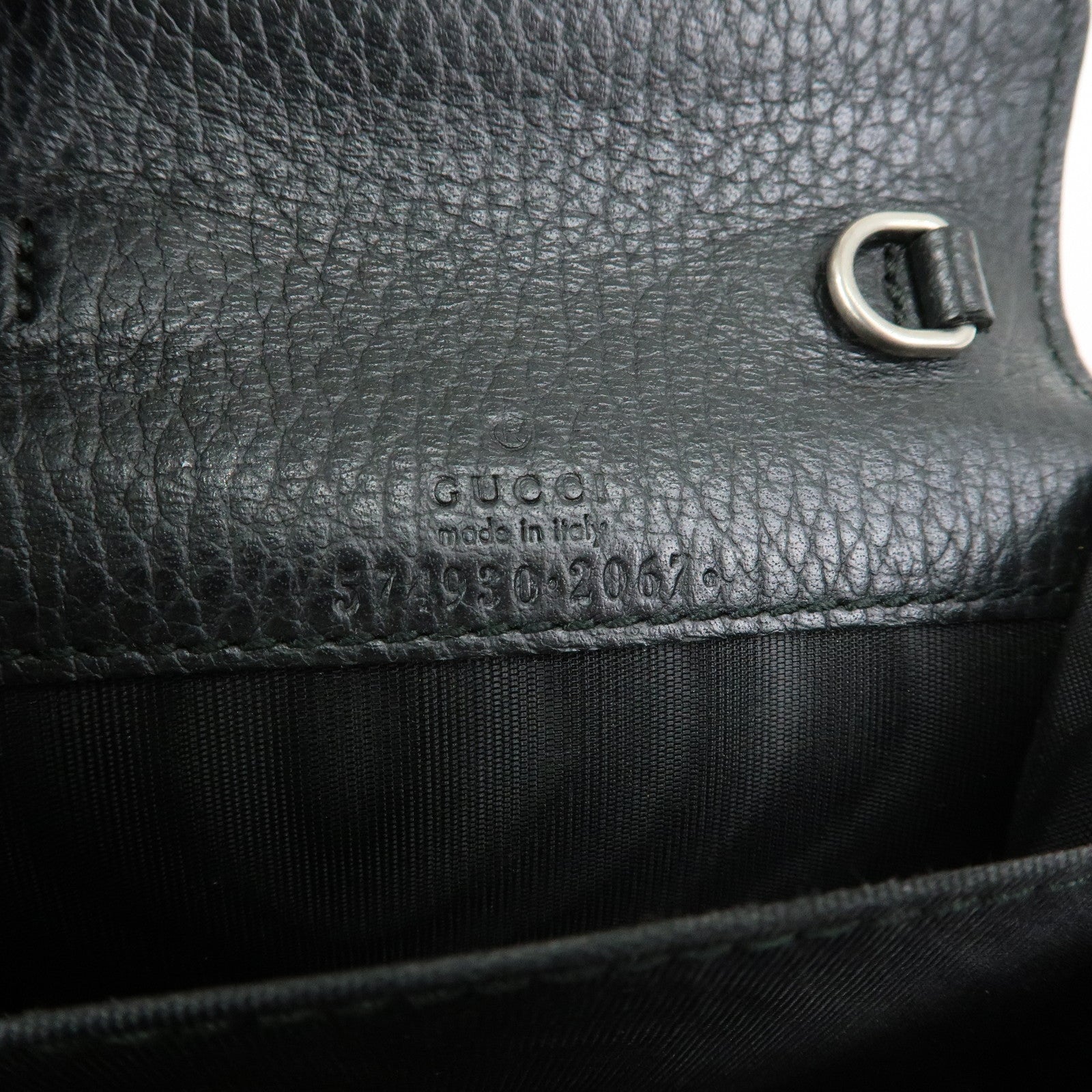 GUCCI Dionysus Leather Compact Wallet Coin Case Black 574930