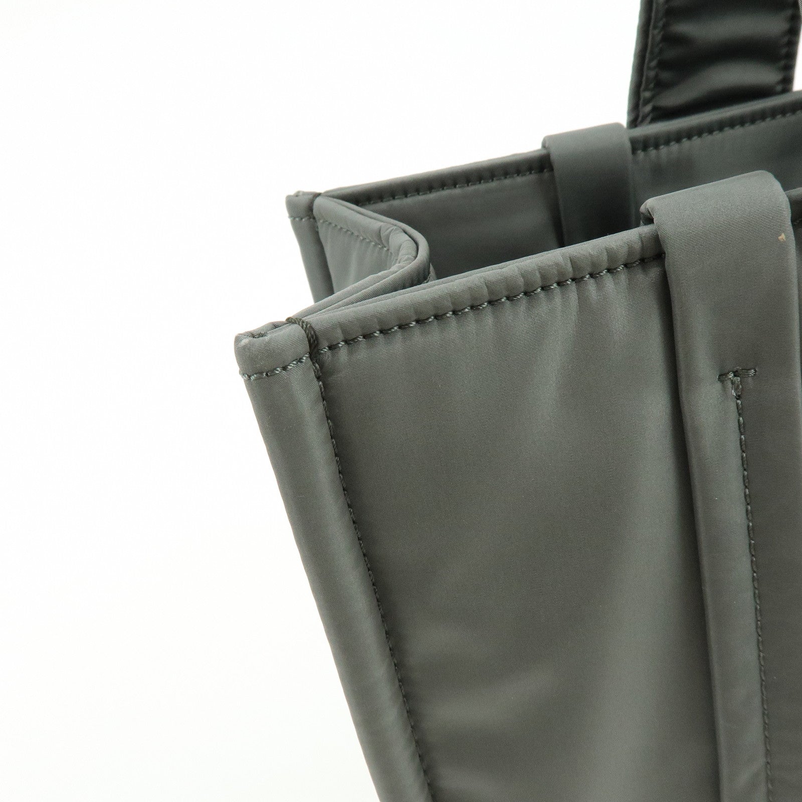 Chloe Woody Nylon Tote Bag Shoulder Bag Gray