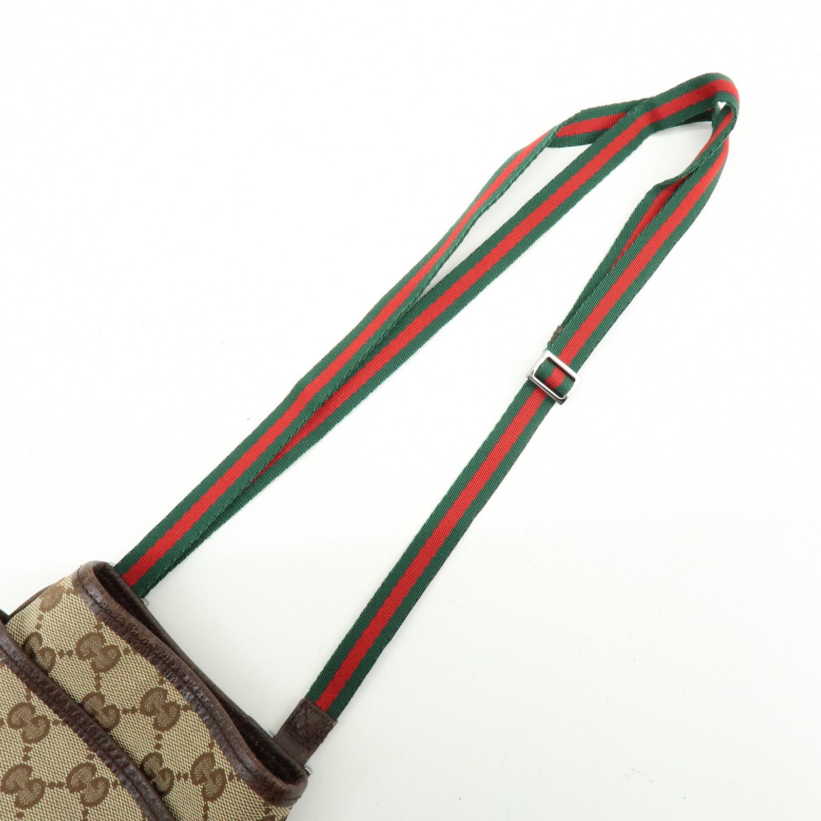 GUCCI Sherry GG Canvas Shoulder Crossbody Bag Beige Brown 141863