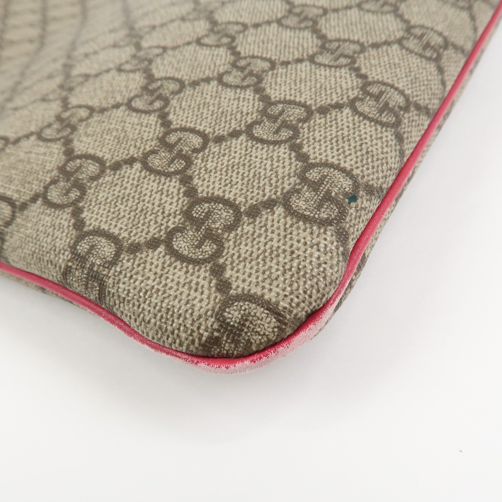 GUCCI GG Supreme Leather Tote Bag Hand Bag Beige Pink 117551