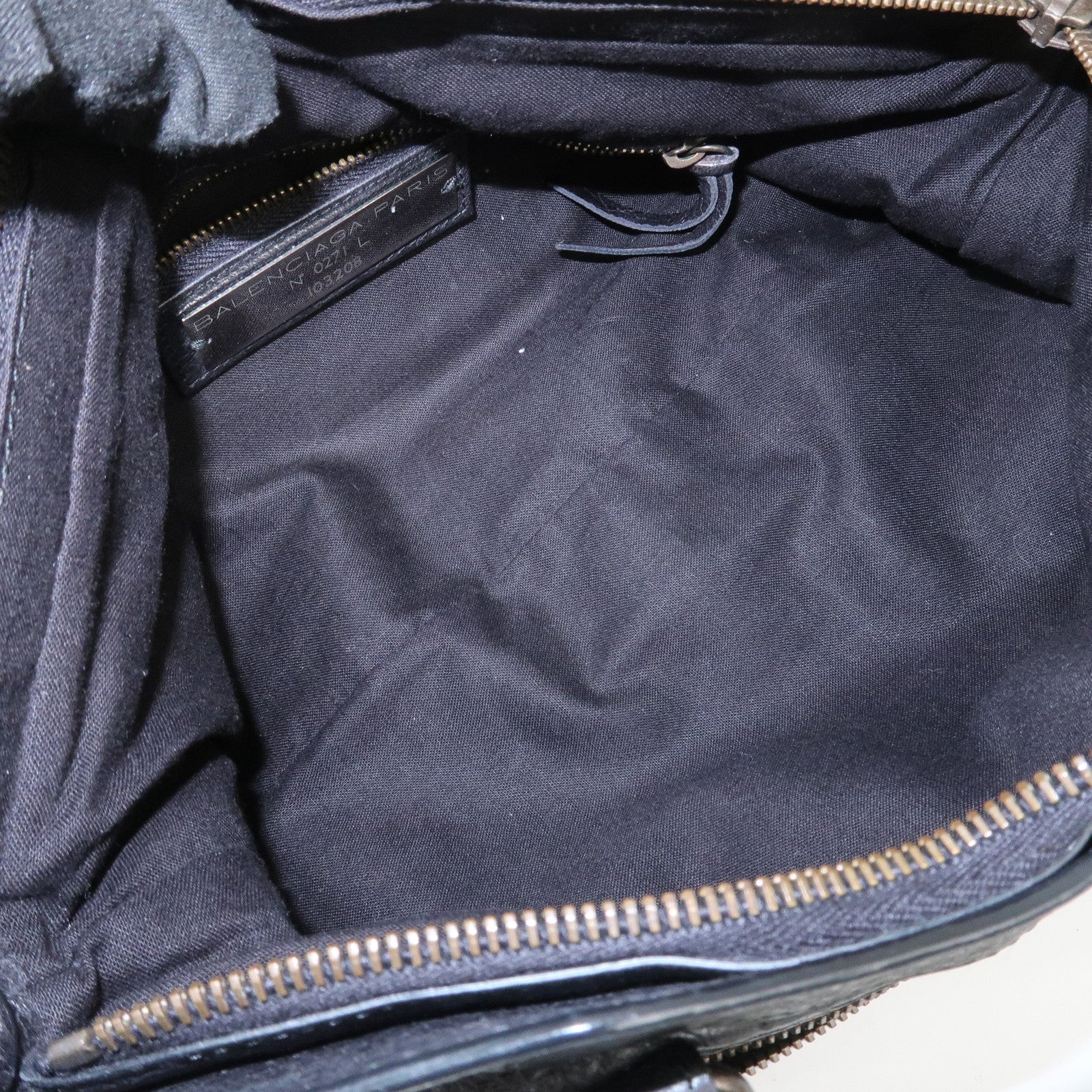 BALENCIAGA The First Leather 2Way Bag Shoulder Bag Black 103208
