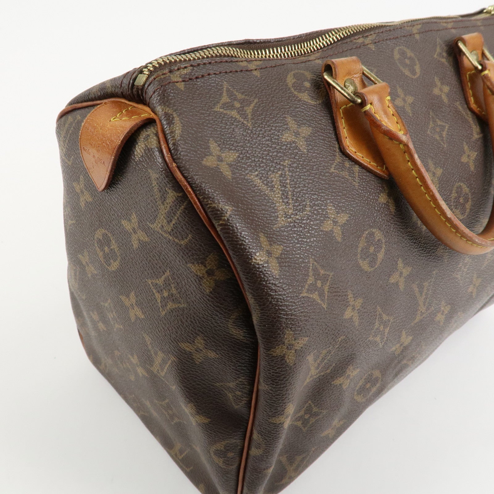 Louis Vuitton Monogram Speedy 30 Boston Bag Hand Bag Brown M41526 Used