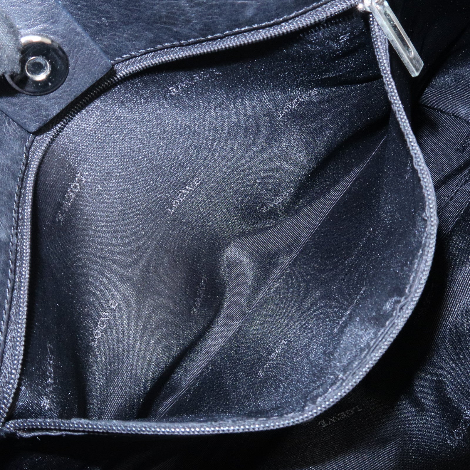 LOEWE Anagram Leather 2WAY Bag Shoulder Bag Hand Bag Black