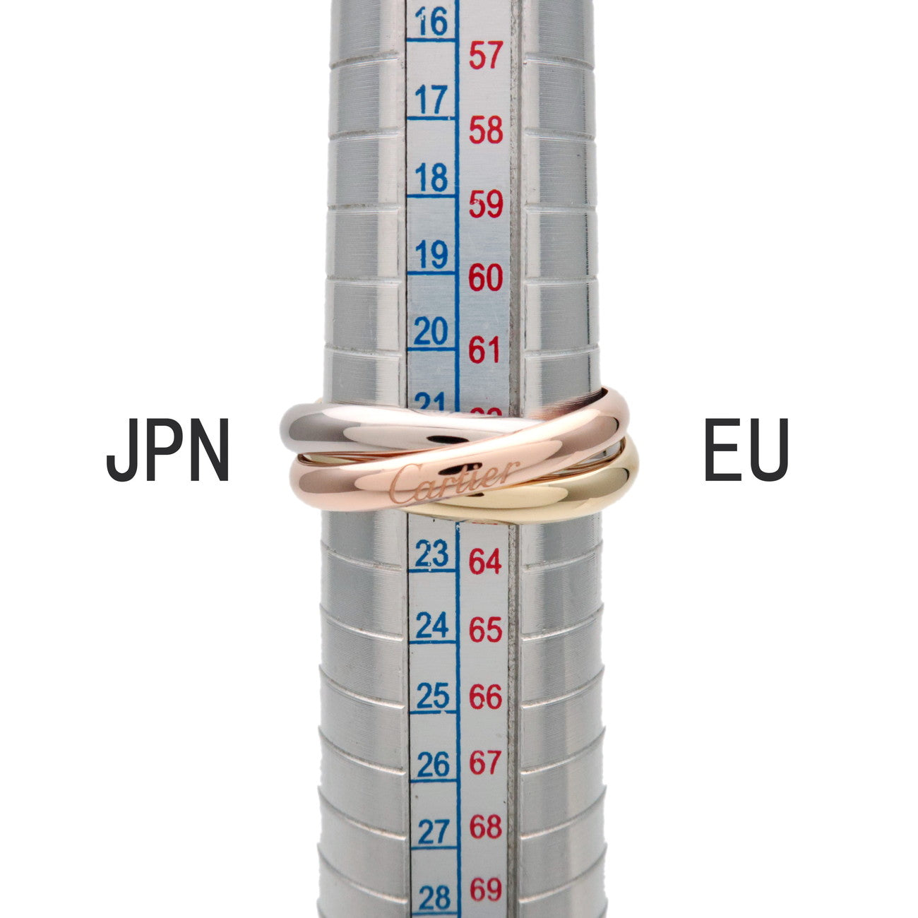 Cartier Trinity Ring MM K18 750YG/WG/PG #63 US10-10.5 EU63 HK23