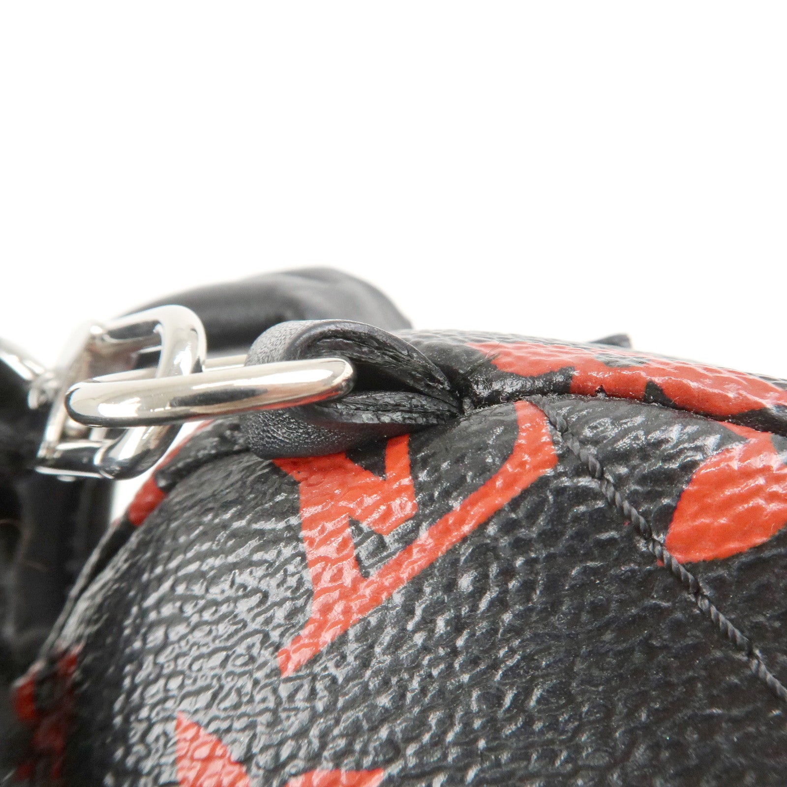 Louis Vuitton Monogram Palm Spring Canvas Mini Backpack Noir Red M41457 Used