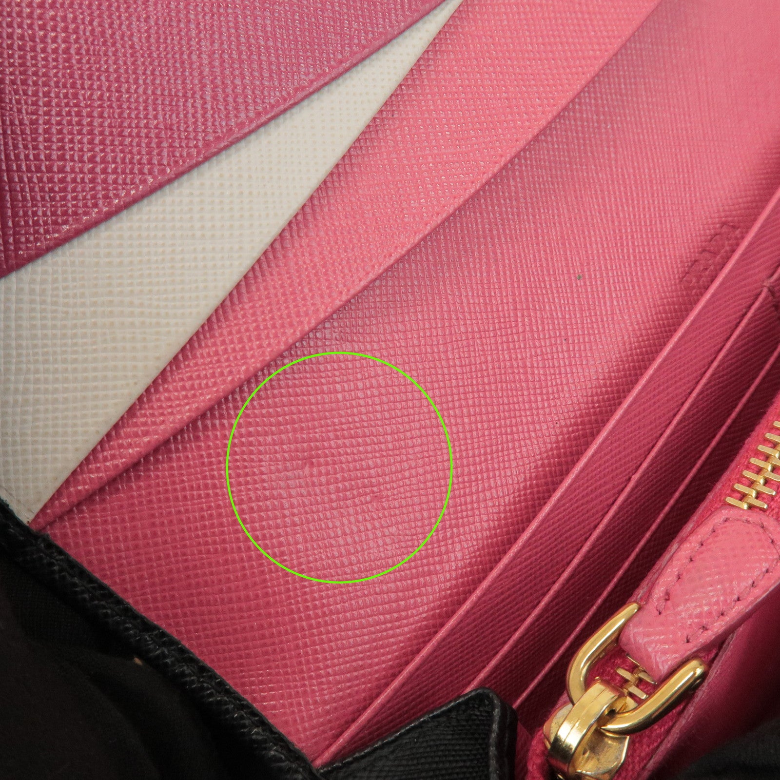 PRADA Logo Saffiano Leather Flap Bi-Fold Long Wallet Black