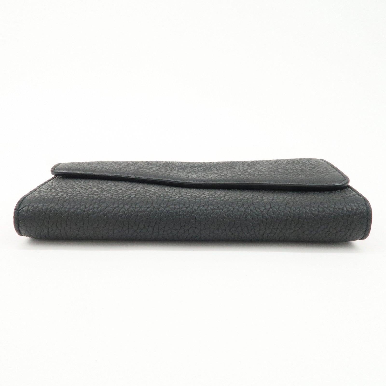 Christian Dior Leather Chain Wallet Hand Bag Black Pink