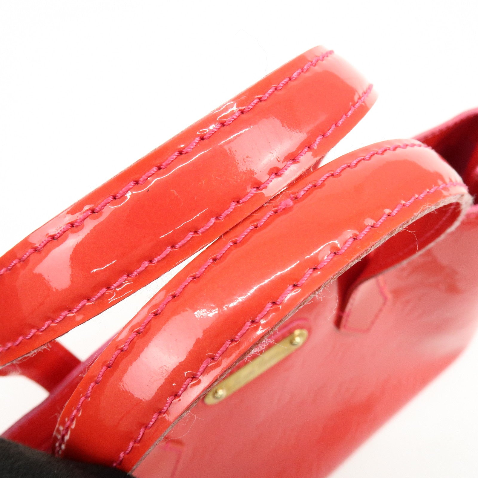 Louis Vuitton Monogram Vernis Wilshire PM Hand Bag Rose Pop M93643