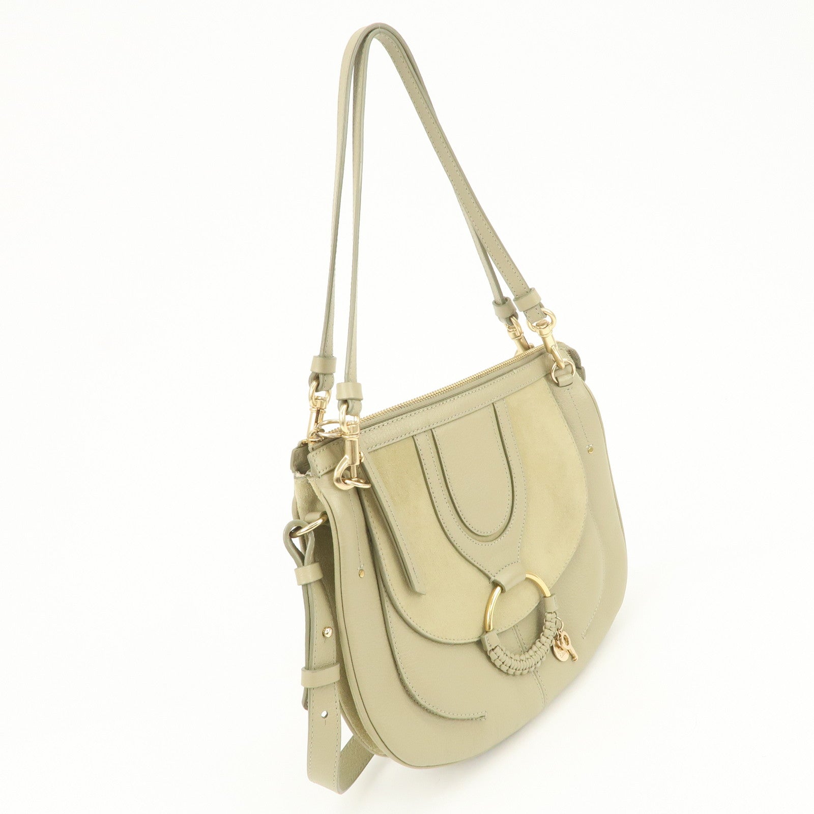 Chole See by Chlo・・ｽｩ Hana Leather Suede 2Way Bag Shoulder Bag Beige