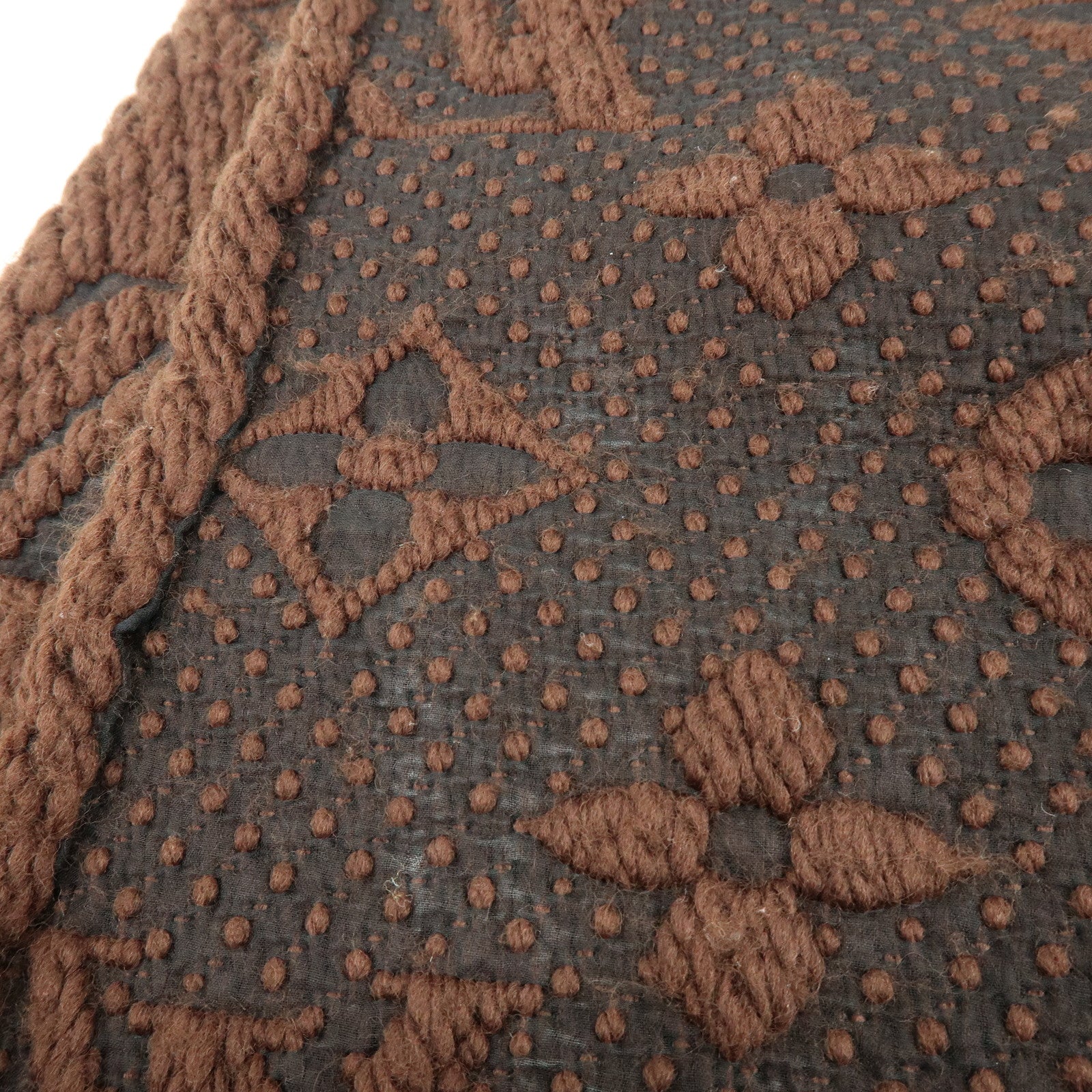 Louis Vuitton Écharpe Logomania Wool Silk Scarf Marron M72241