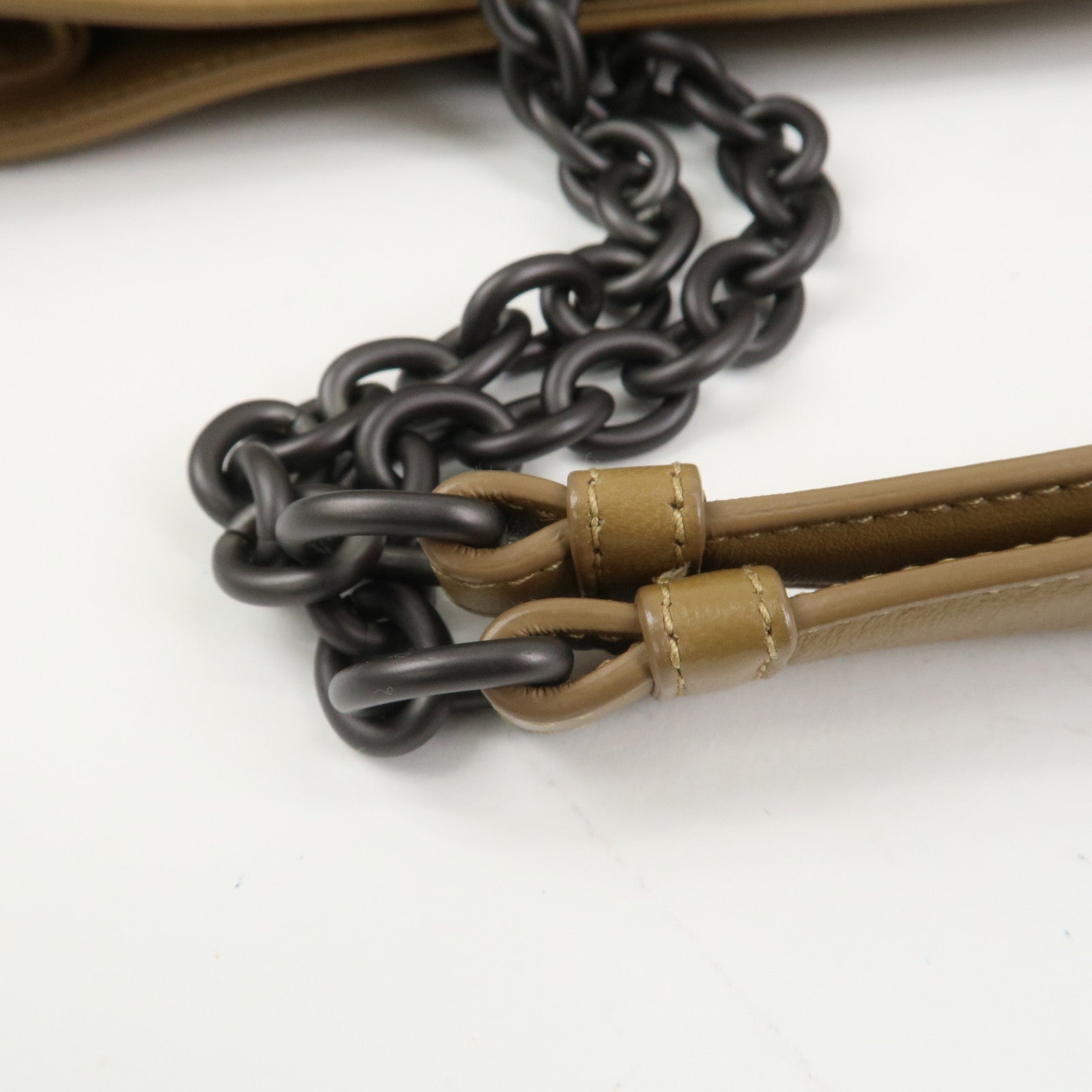 BOTTEGA VENETA Intrecciato Nappa Leather Shoulder Tote Bag Brown