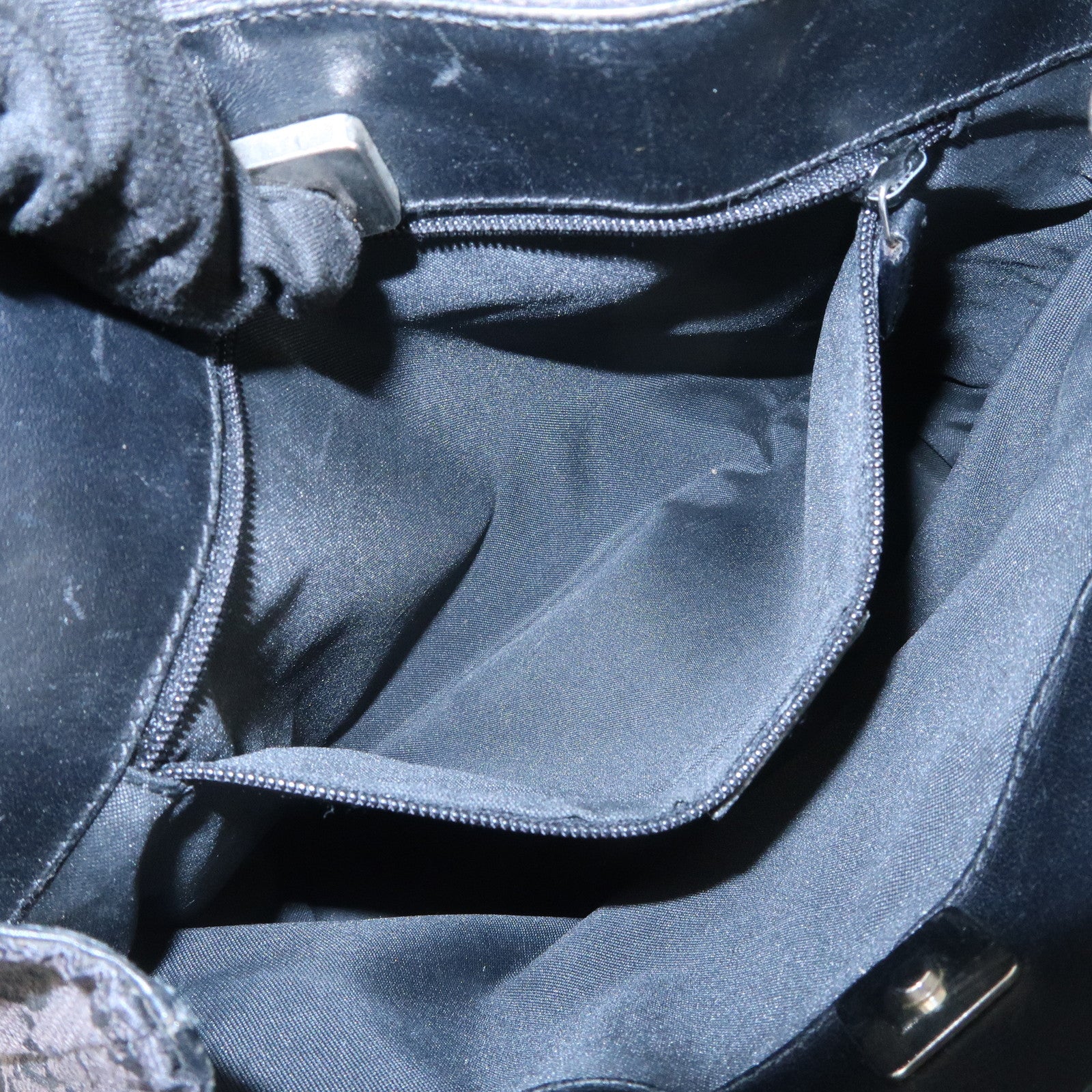 GUCCI GG Canvas Leather Hand Bag Shoulder Bag Dark Brown 002・1075