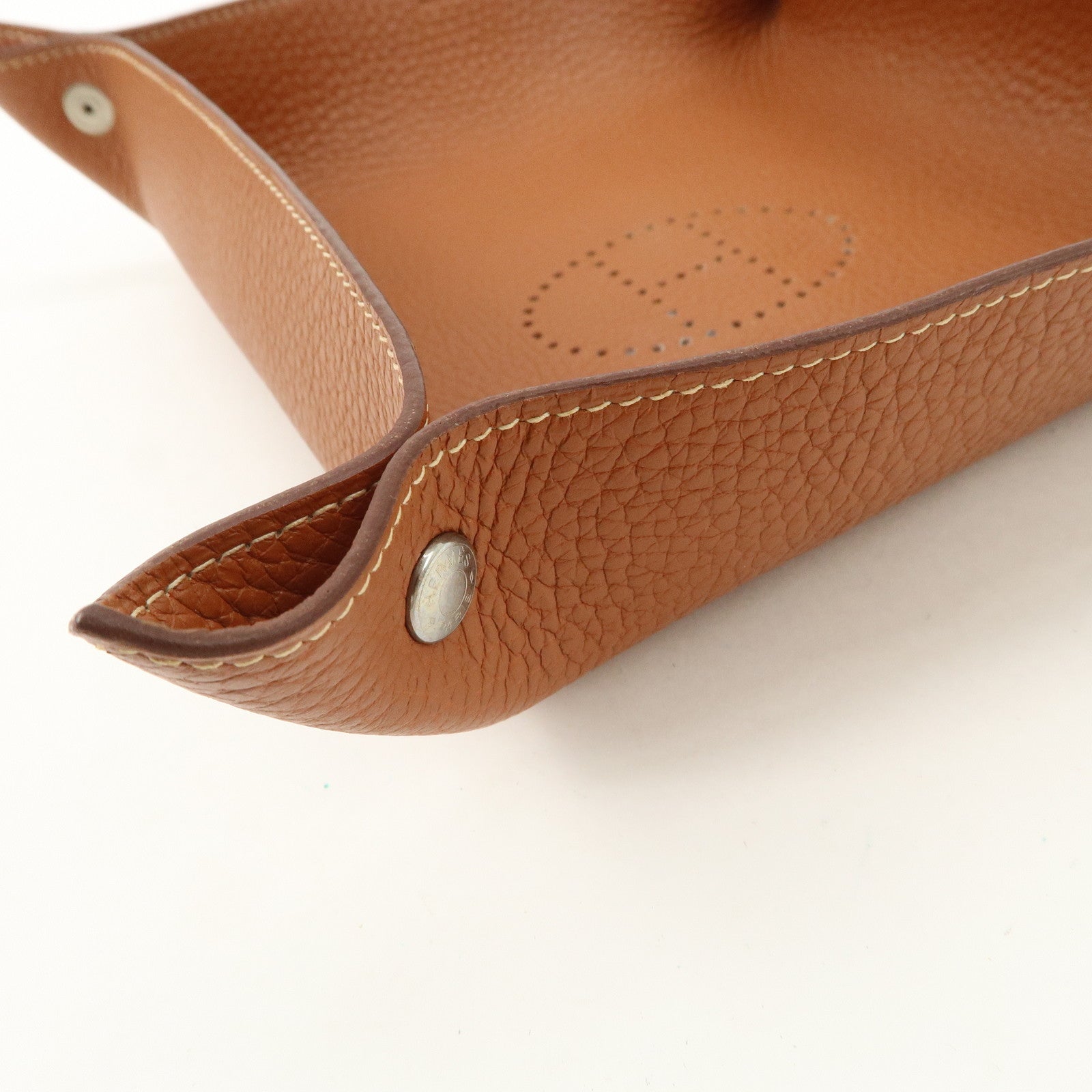 HERMES Vide Poches Mini Mises Et Relances Leather Accessory Tray Used