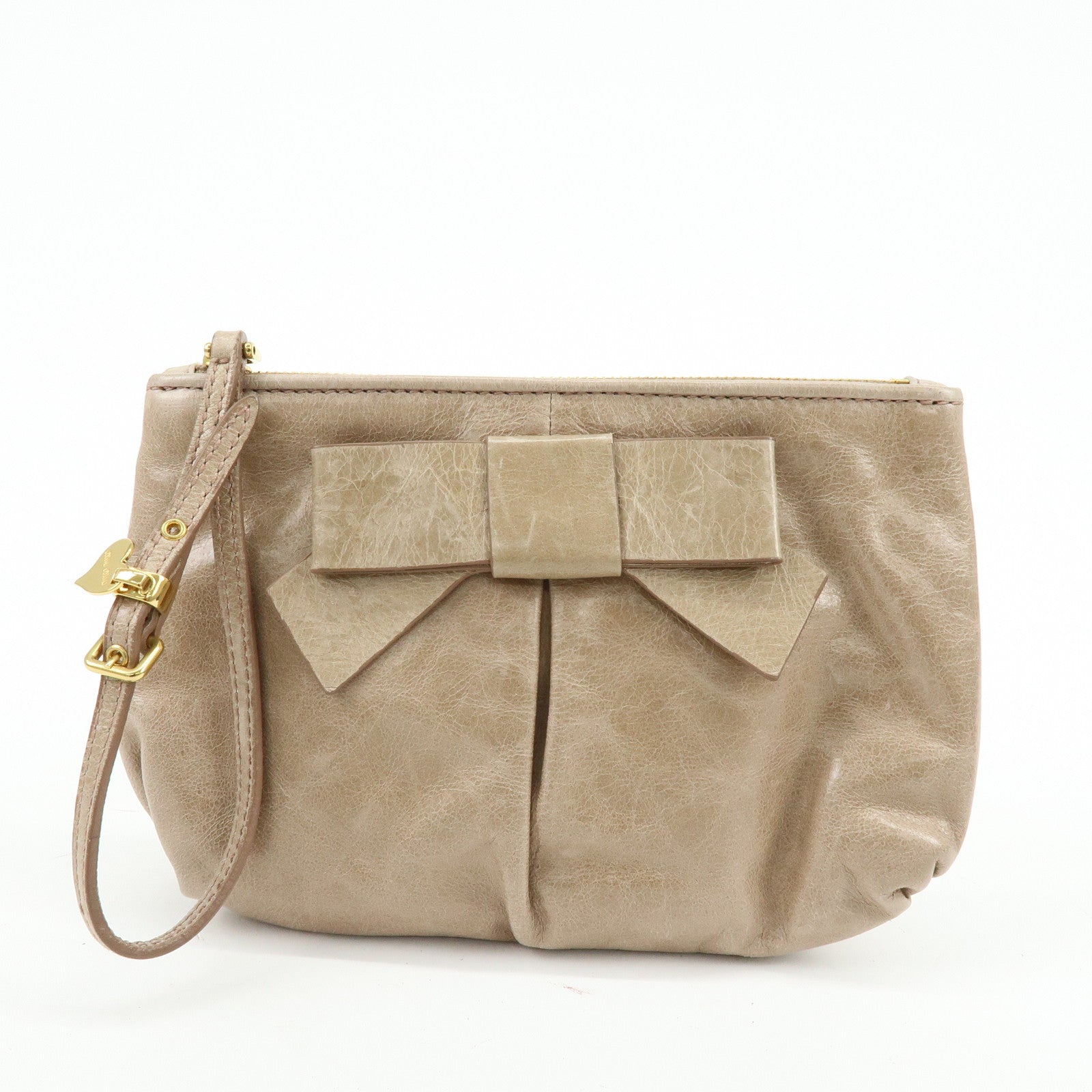 GUCCI PRADA MIUMIU Set of 3 Canvas Leather Pouch 29596/5N1681