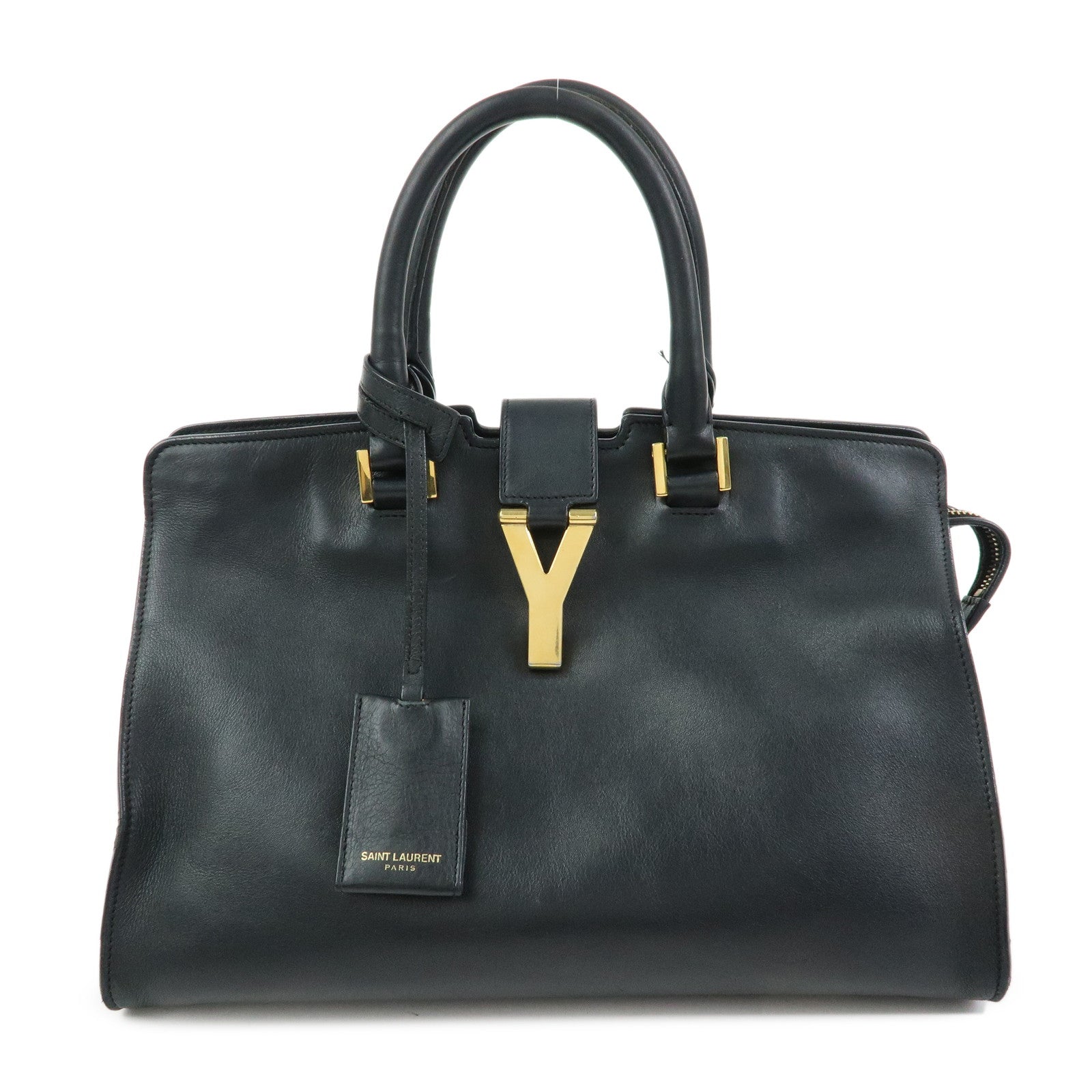 SAINT LAURENT PARIS Petit Cabas Y Line Leather 2WayBag Black 311210