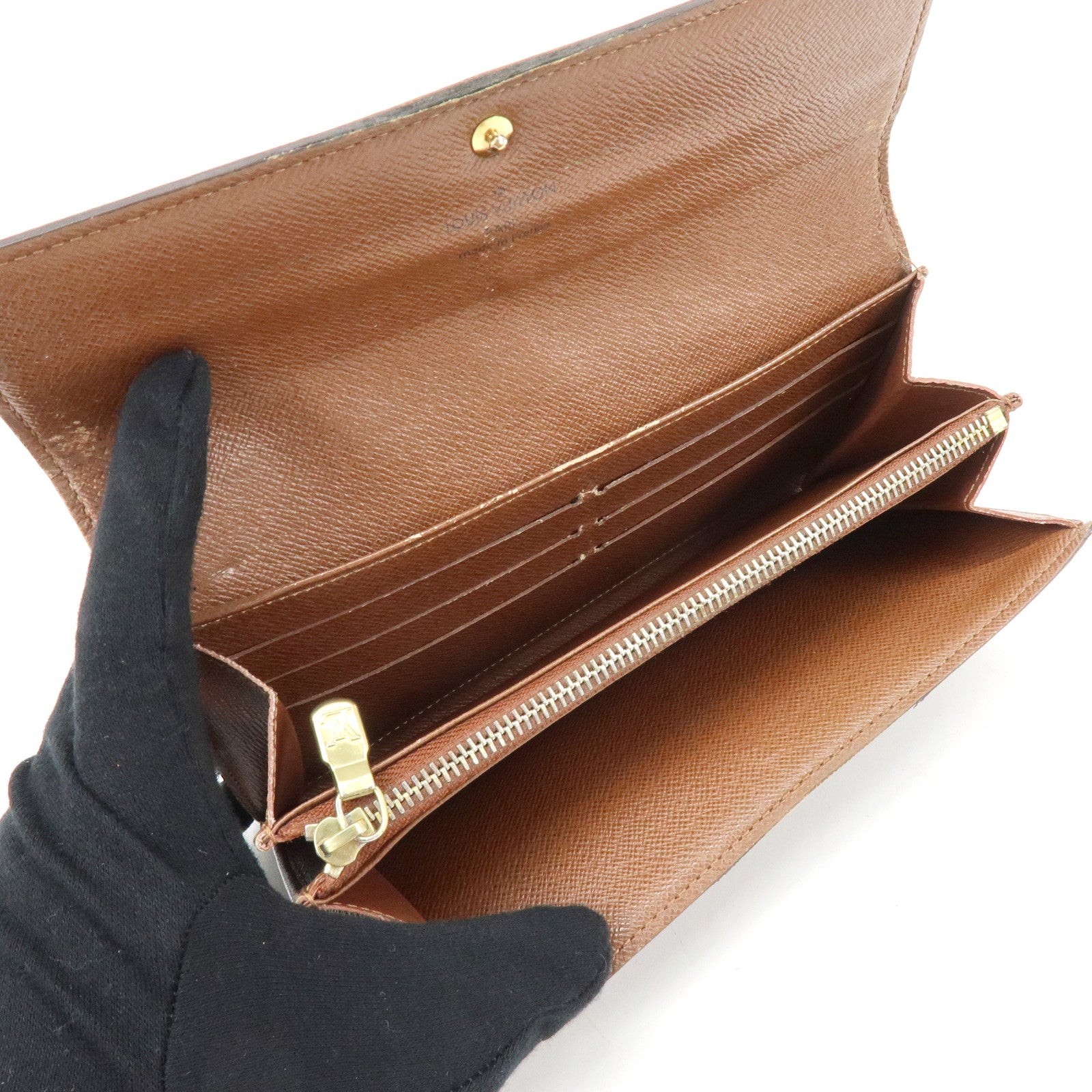Louis Vuitton Monogram Portefeuille Sarah Long Wallet Brown M61734