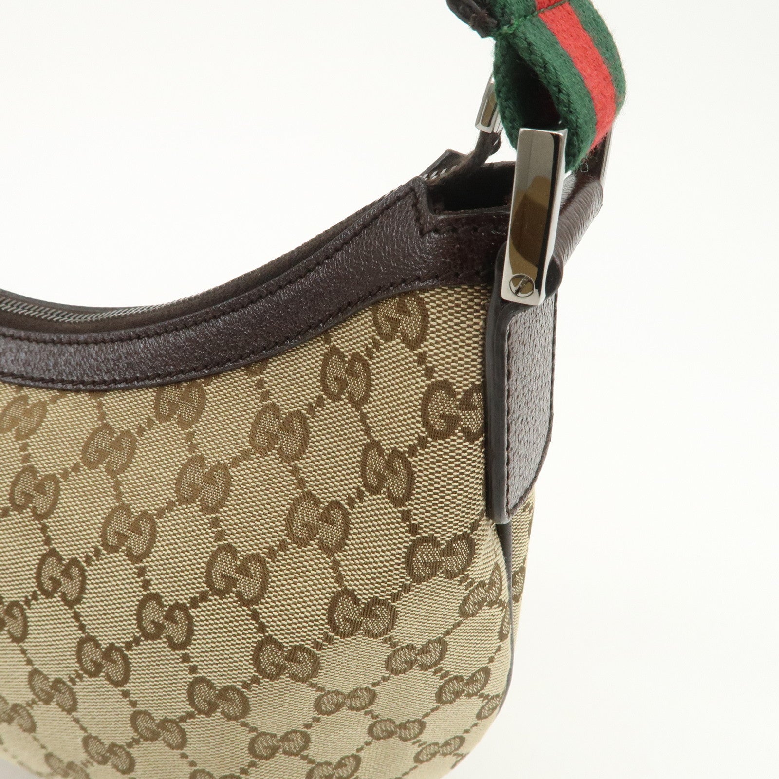 GUCCI Sherry GG Canvas Leather Shoulder Bag Crossbody Bag 181092