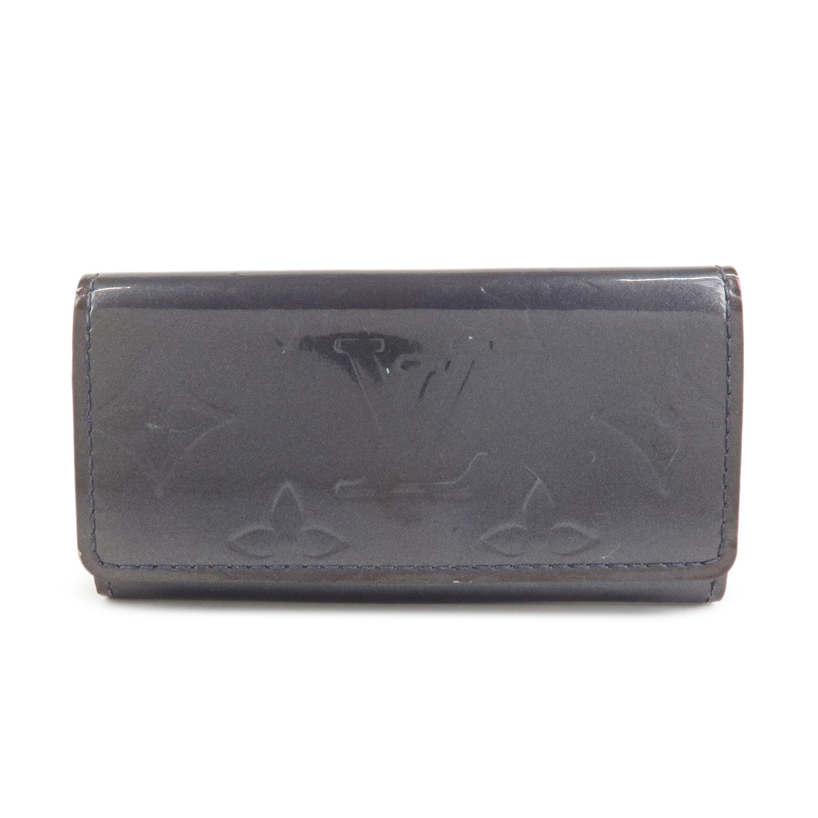 Louis Vuitton Monogram Vernis Multicle 4 Ring Key Case Indigo