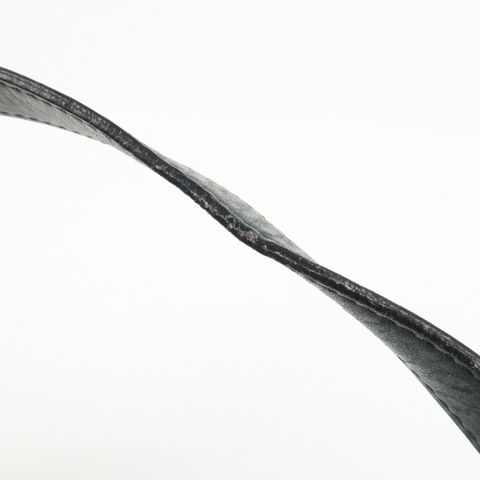 CELINE C Macadam Canvas Leather Tote Bag Shoulder Bag Dark Green