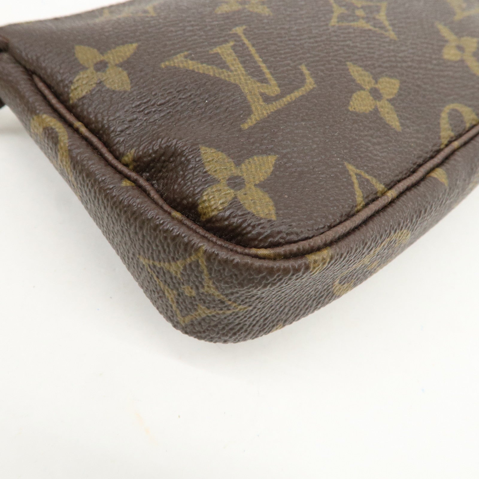 Louis Vuitton Monogram Mini Pochette Accessoires Hand Bag M58009